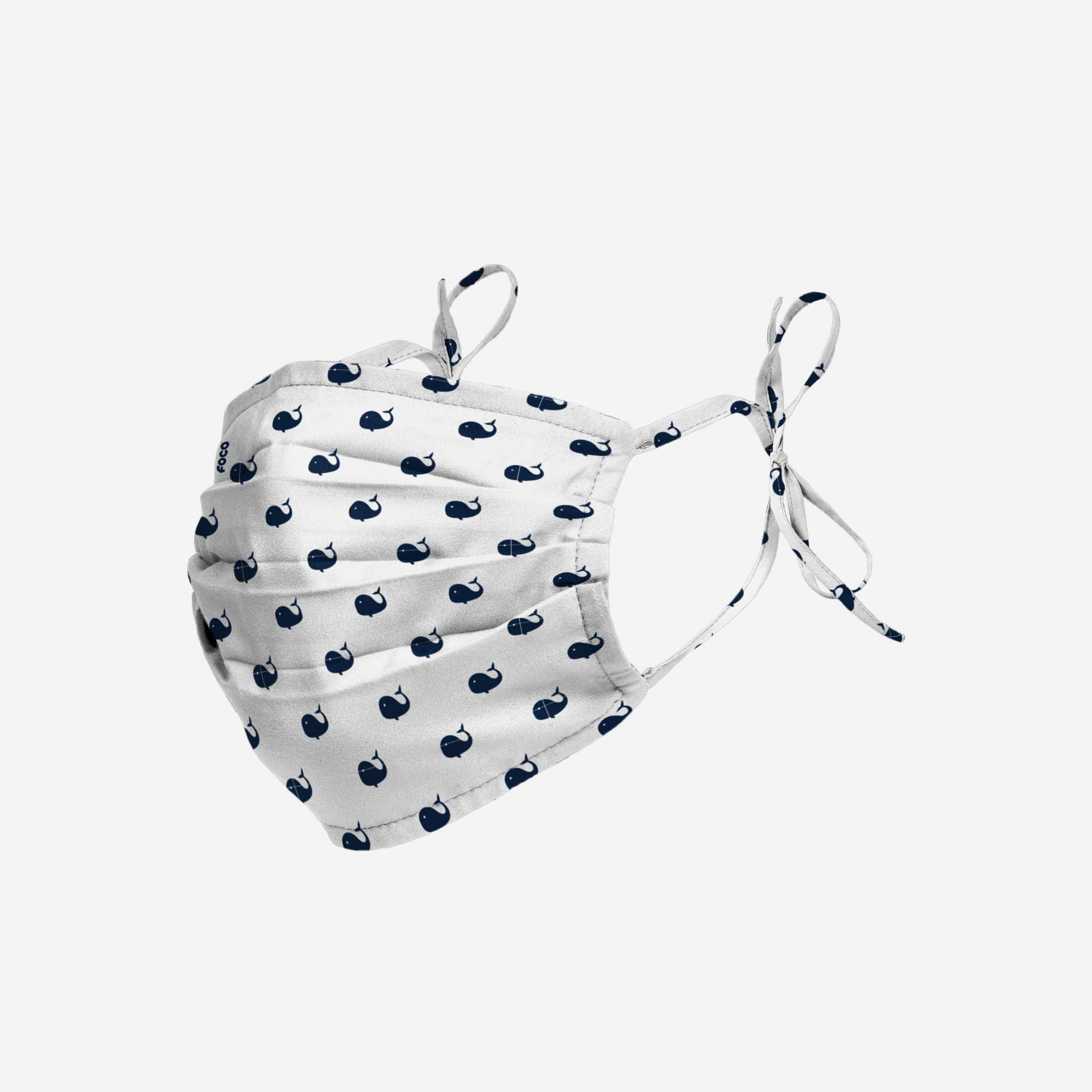 Stylish Whales Tie-Back Face Cover - Make a Fashion Statement!