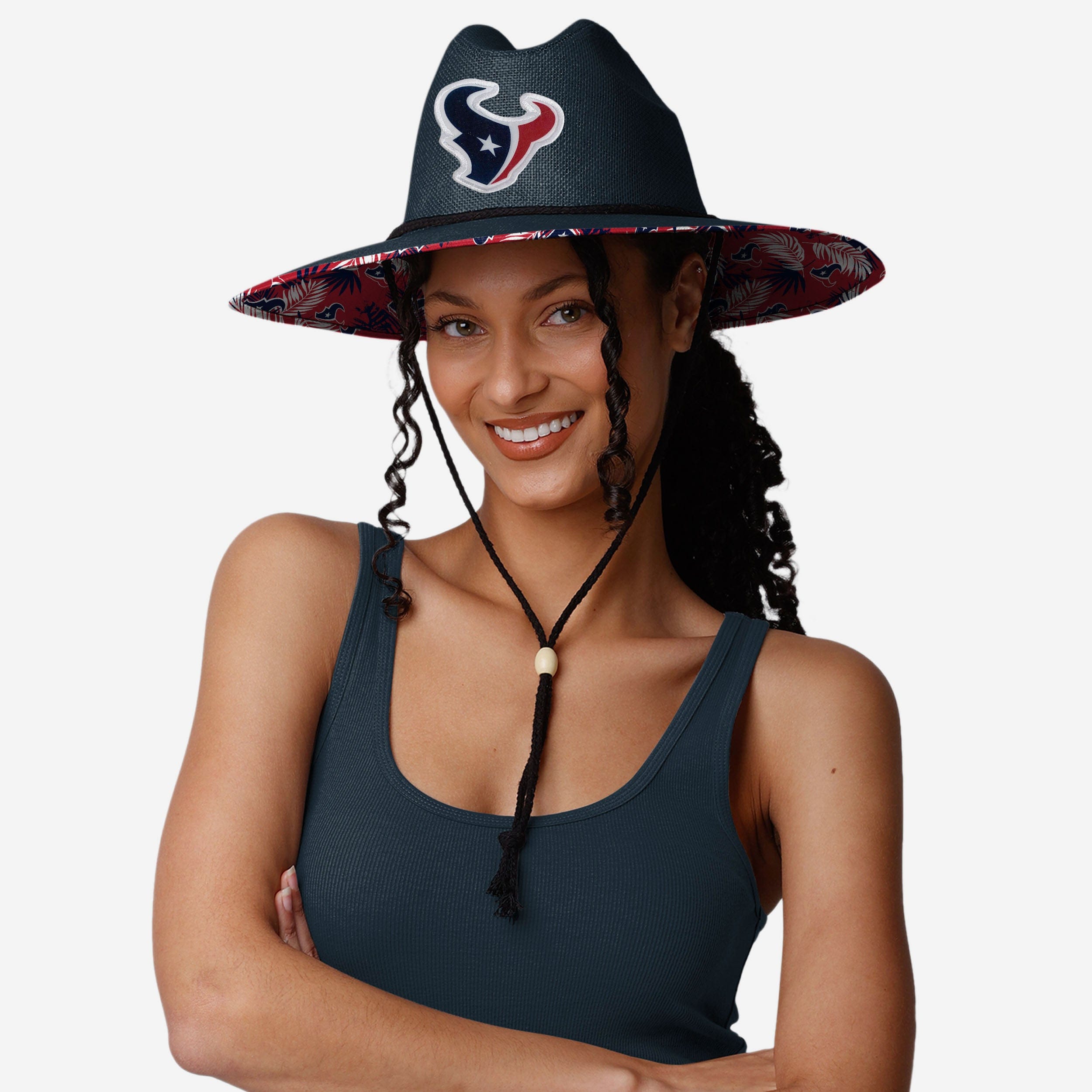 Houston Texans Stylish Team Color Straw Hat