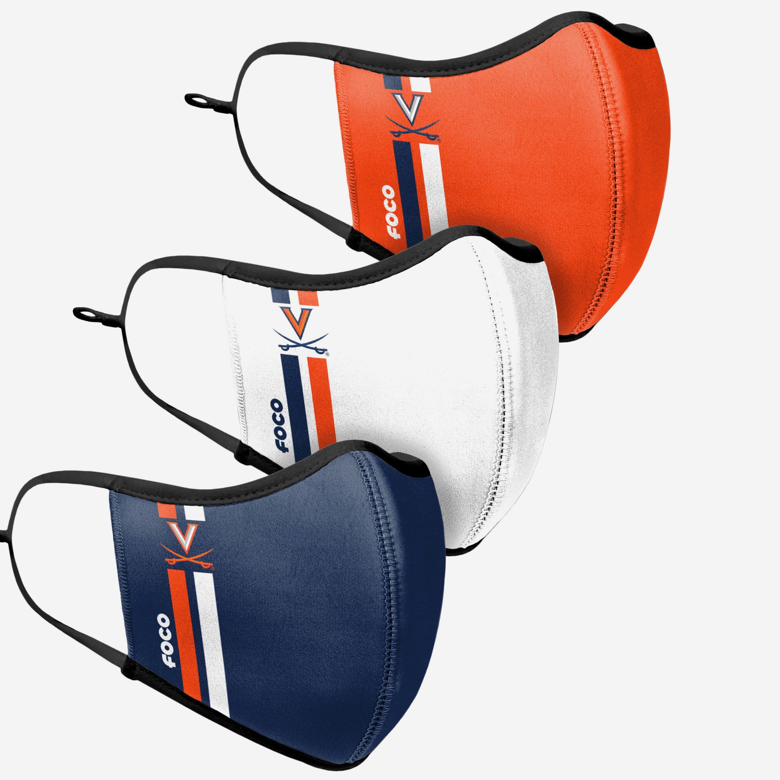 Virginia Cavaliers 3-Pack Sports Face Cover - Show Your Team Spirit!