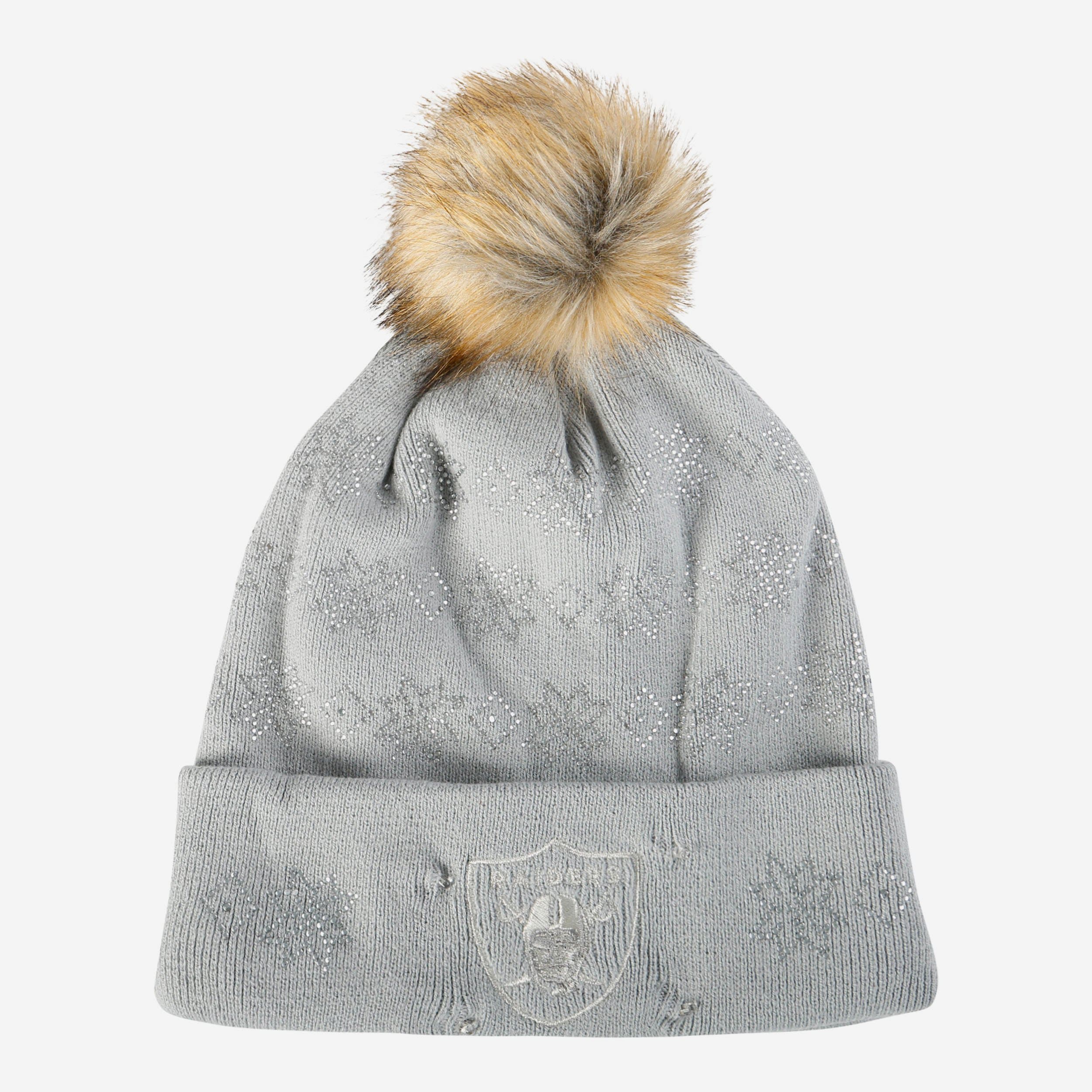 Glamorous Las Vegas Raiders Rhinestone Light-Up Beanie