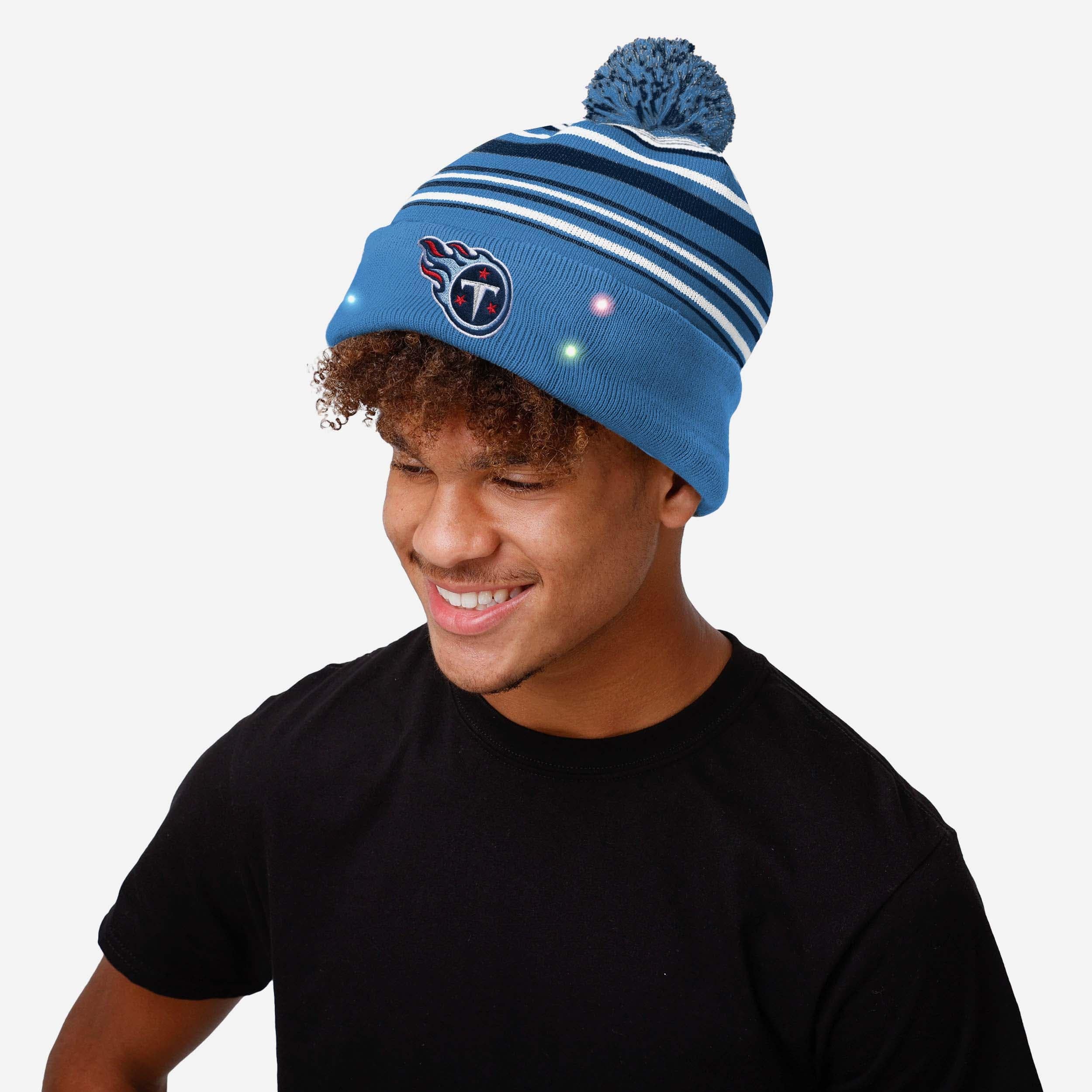 Tennessee Titans Stunning Horizontal Stripe Light-Up Beanie