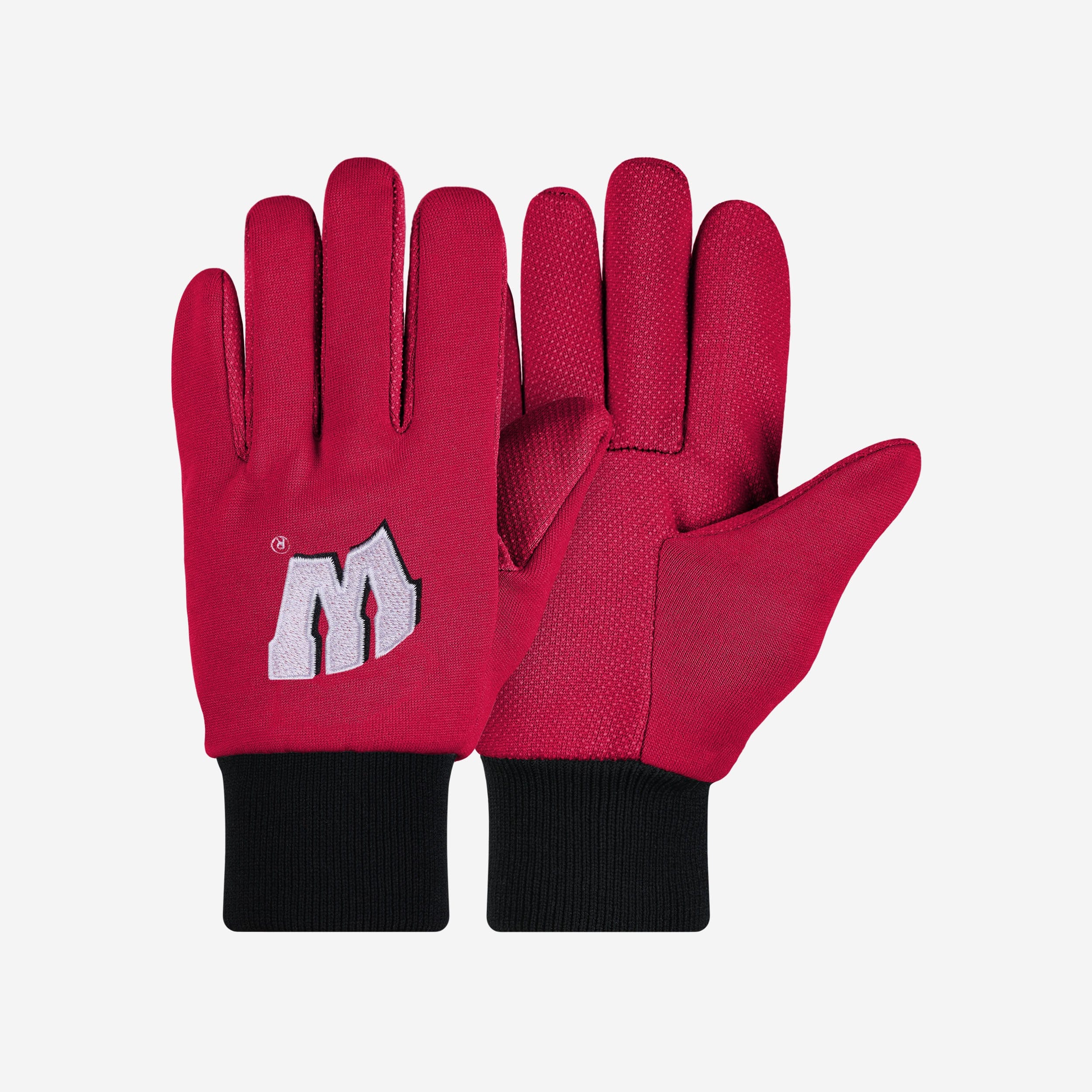 Wisconsin Badgers Stylish Colored Palm Utility Gloves