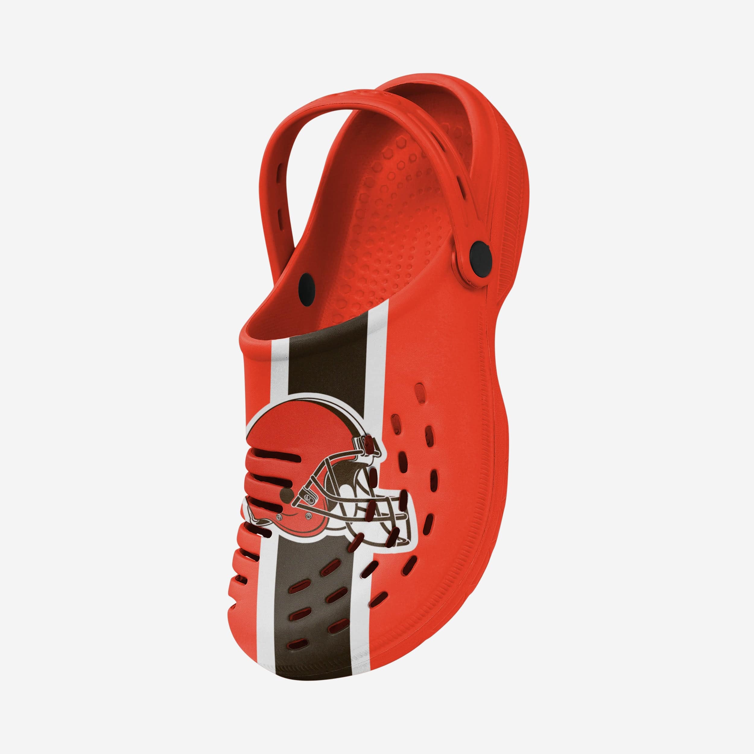 Cleveland Browns Team Stripe Clogs: Stylish Strapped Sports Footwear