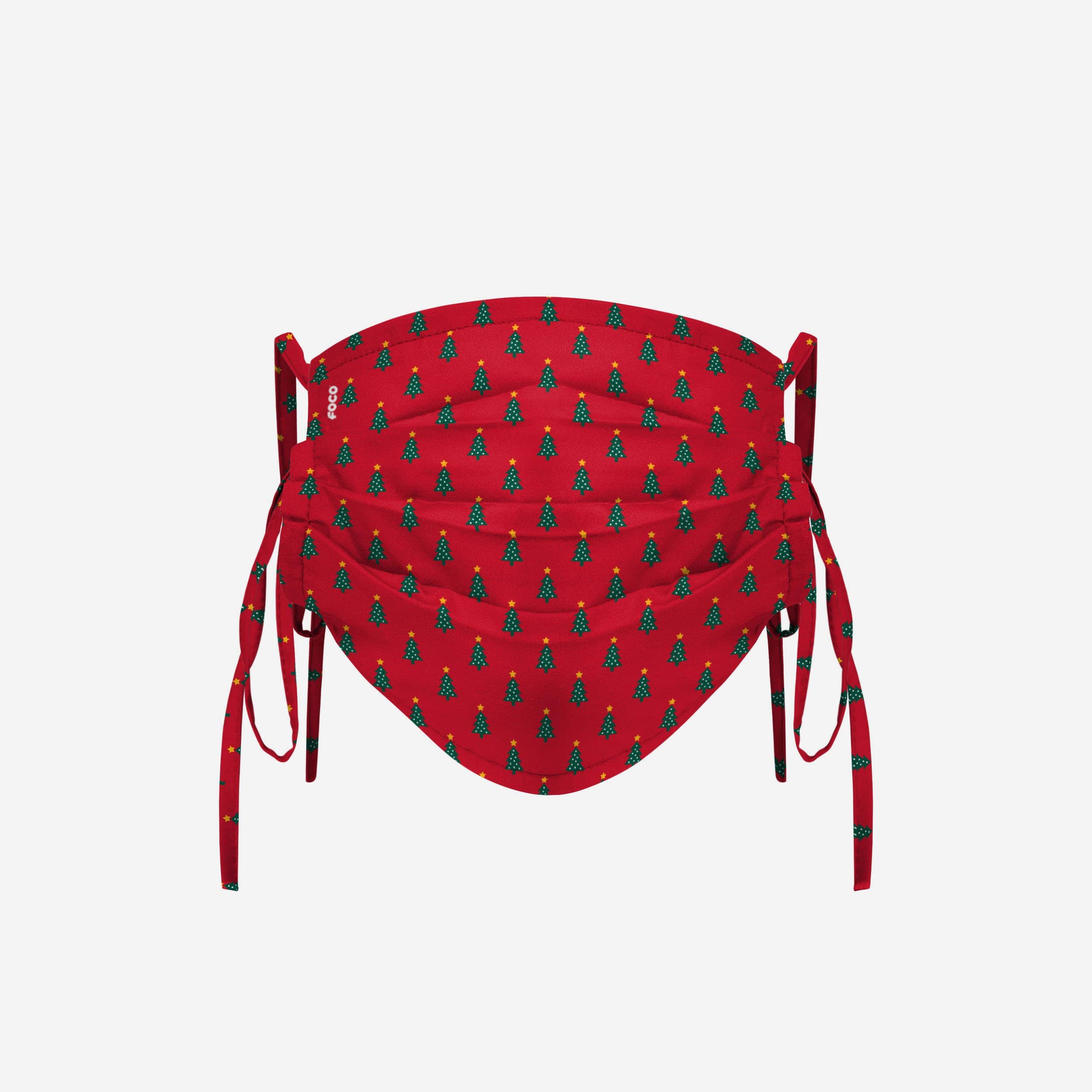 Festive Repeat Christmas Tree Tie-Back Face Cover