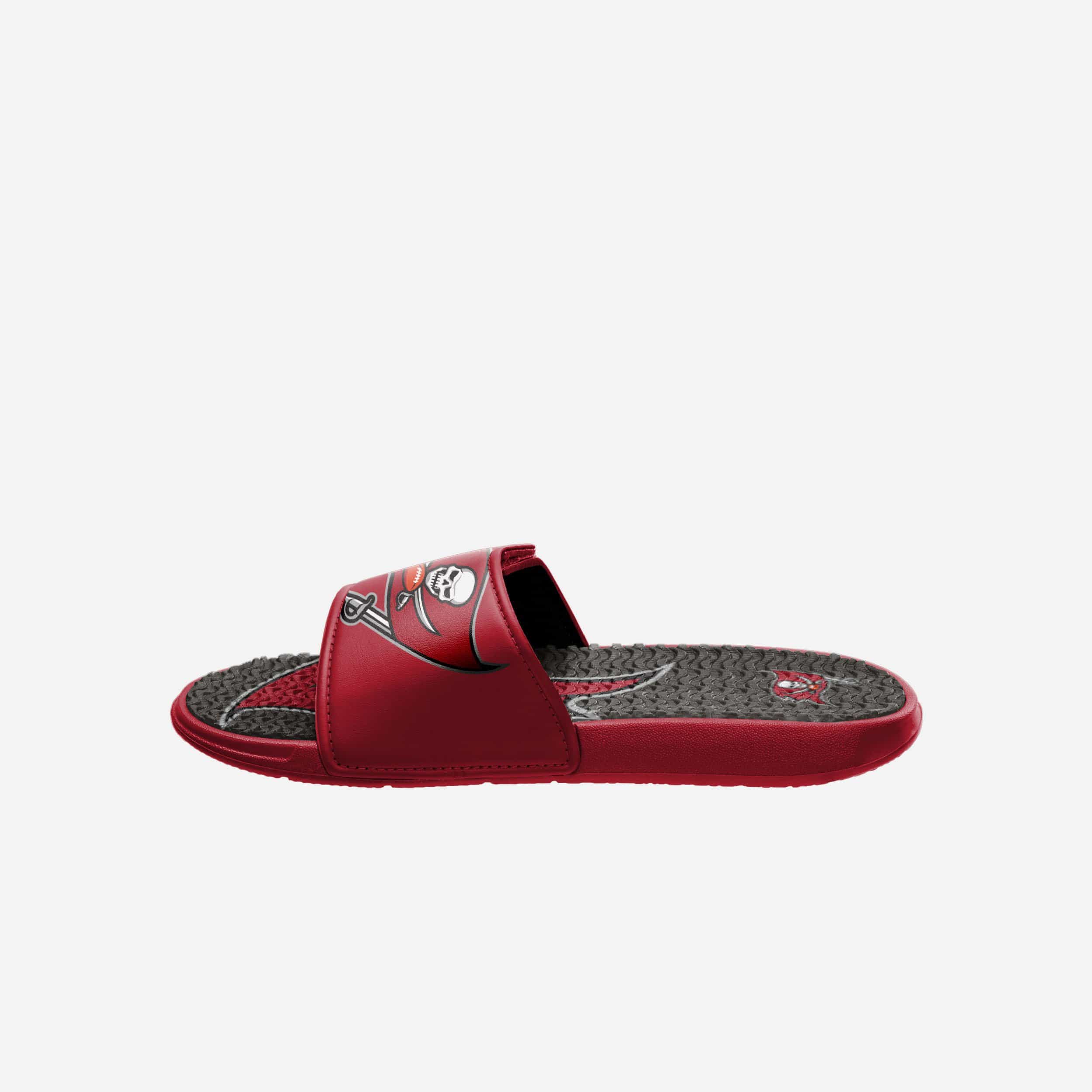 Tampa Bay Buccaneers Bold Colorblock Gel Slides with Big Logo
