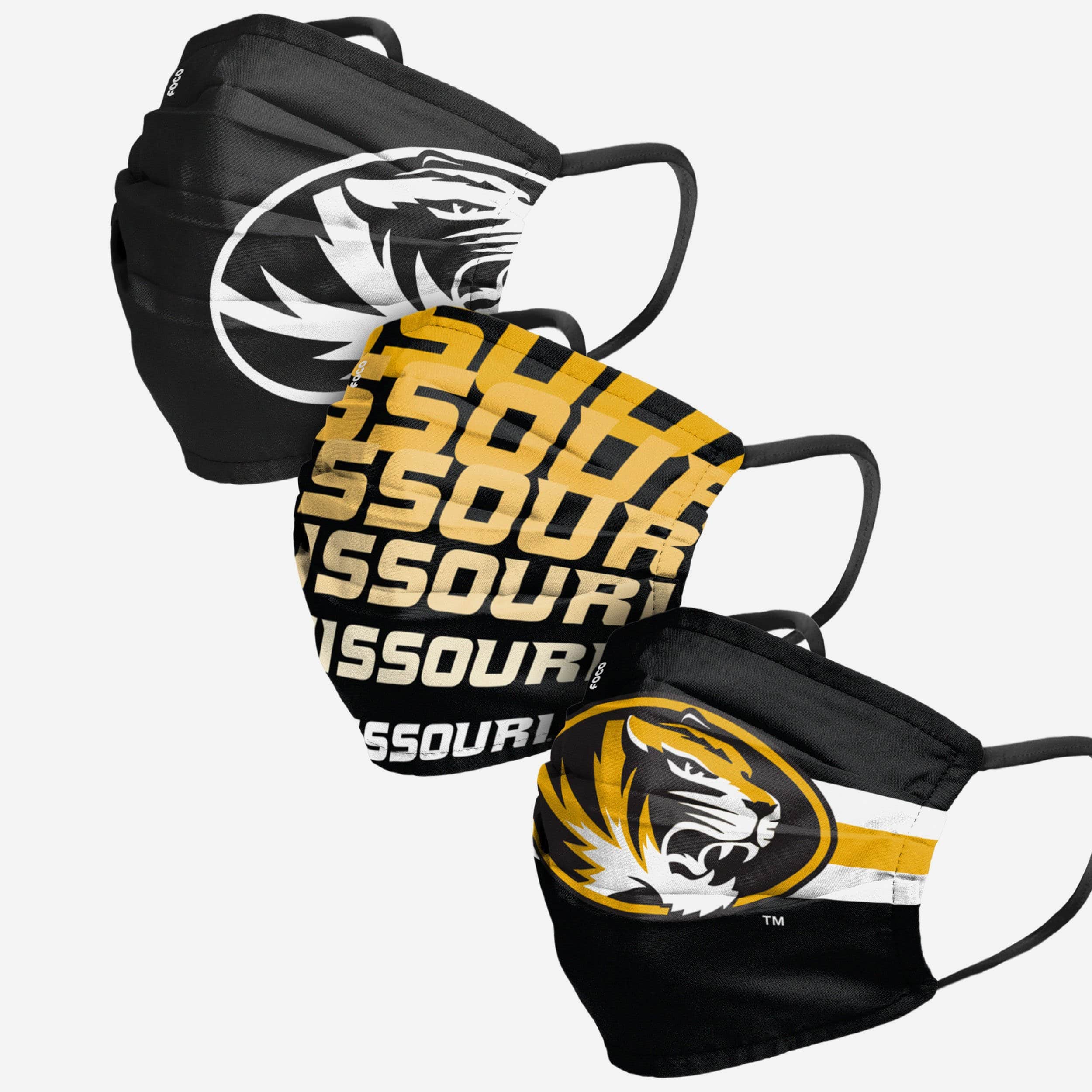 Missouri Tigers Matchday 3-Pack Face Cover - Represent Your Team in Style!