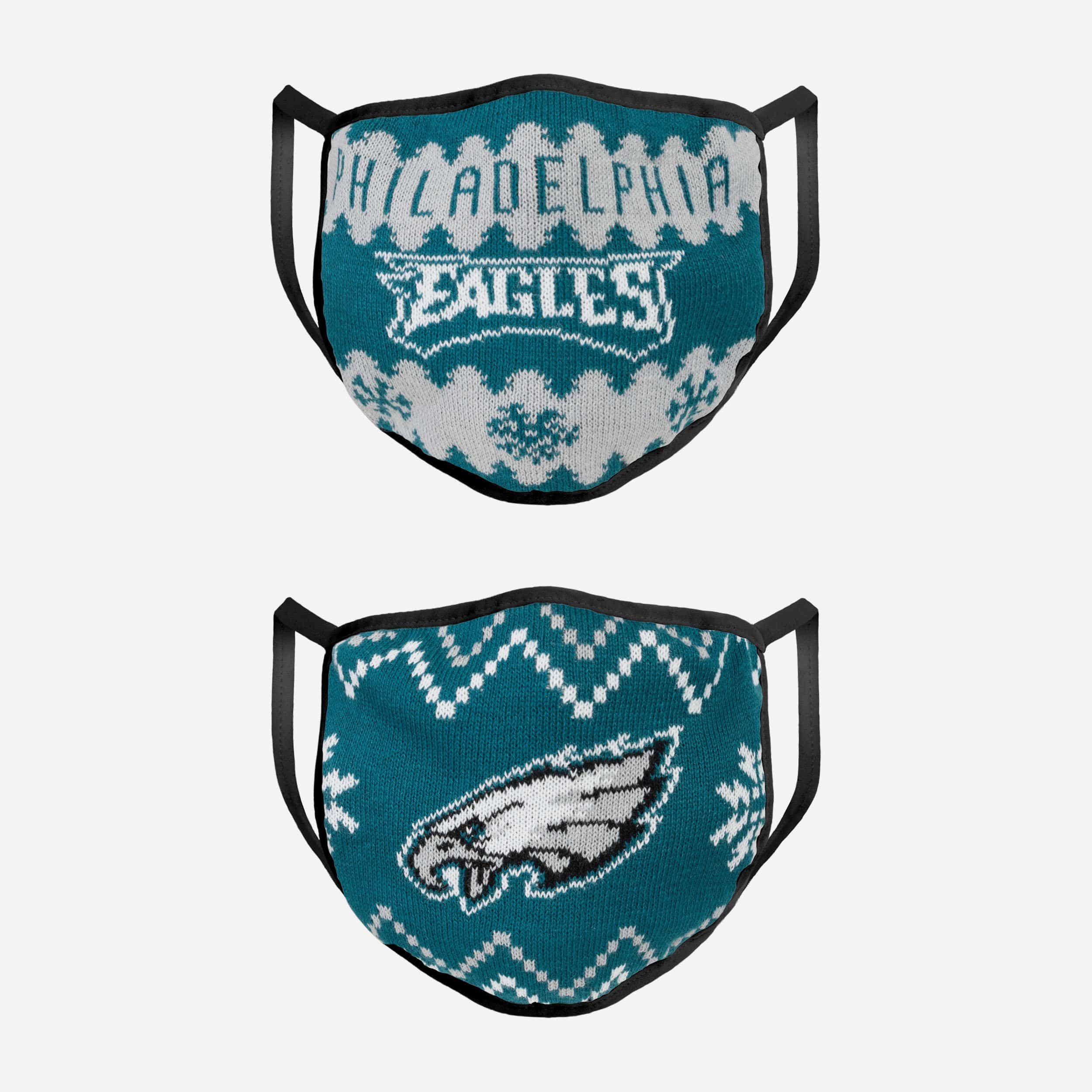 Philadelphia Eagles 2-Pack Knit Face Cover - Show Your Team Spirit!