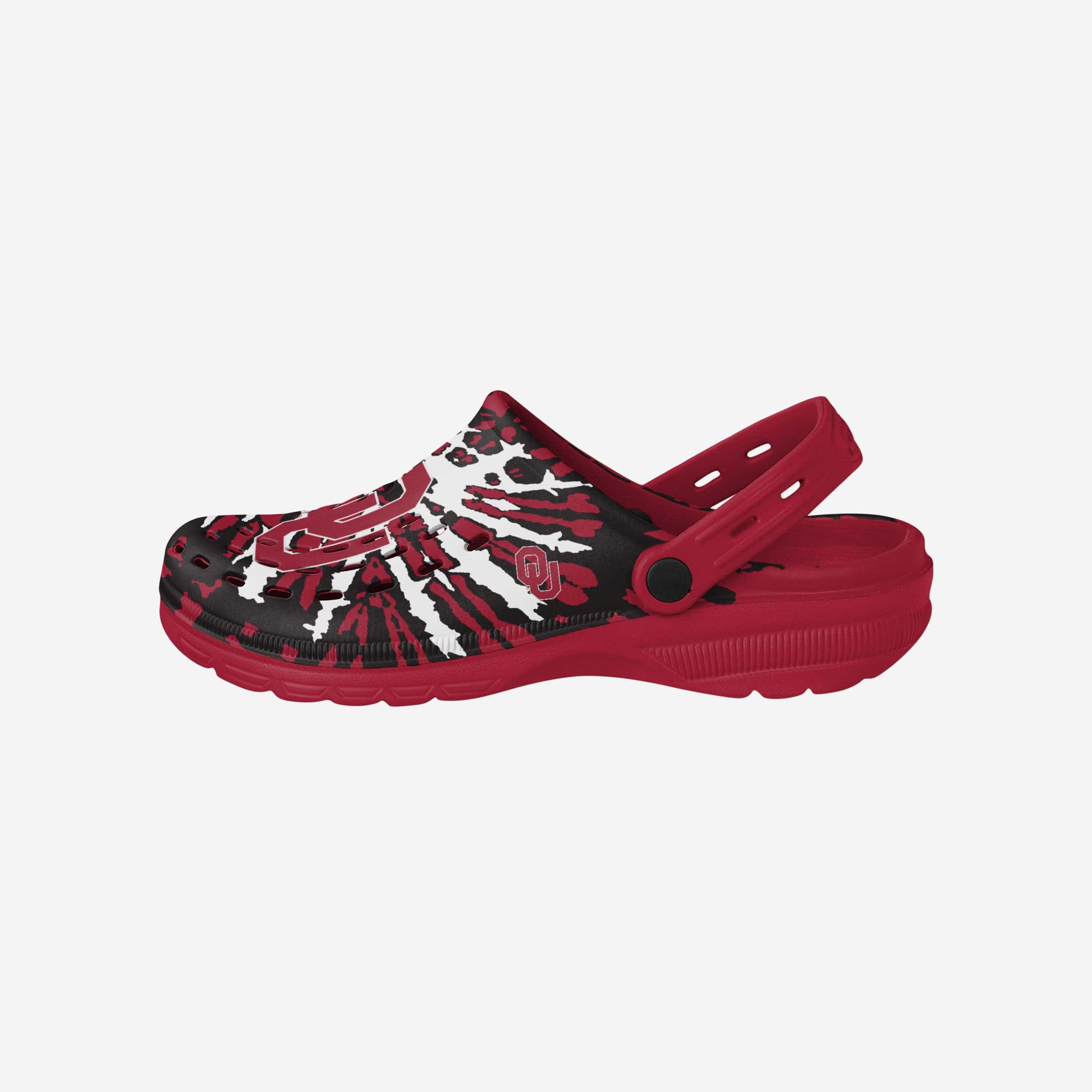 Gorgeous Oklahoma Sooners Tie - Dye Clogs with Straps