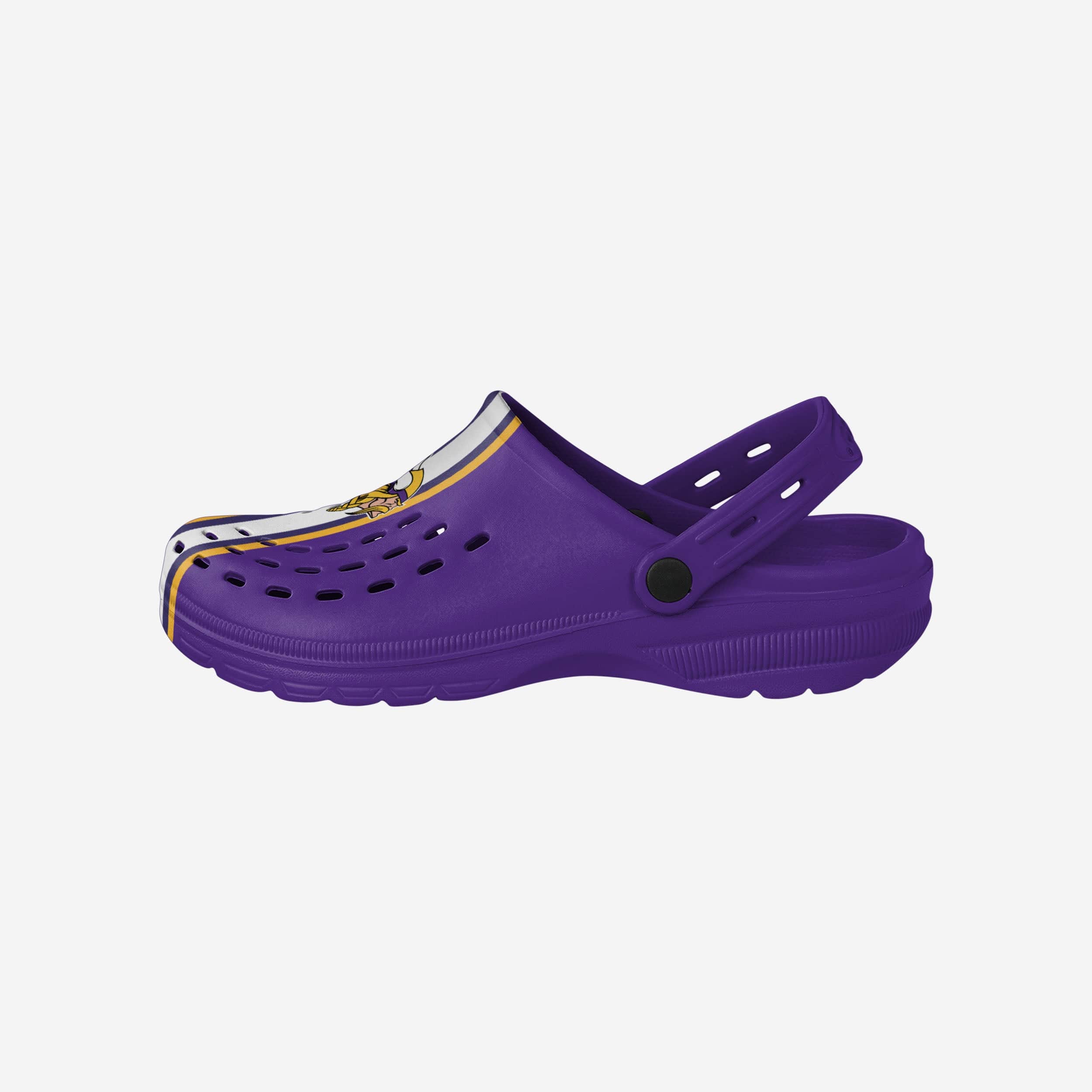Minnesota Vikings Team Stripe Clogs: Stylish Sports Footwear with Straps