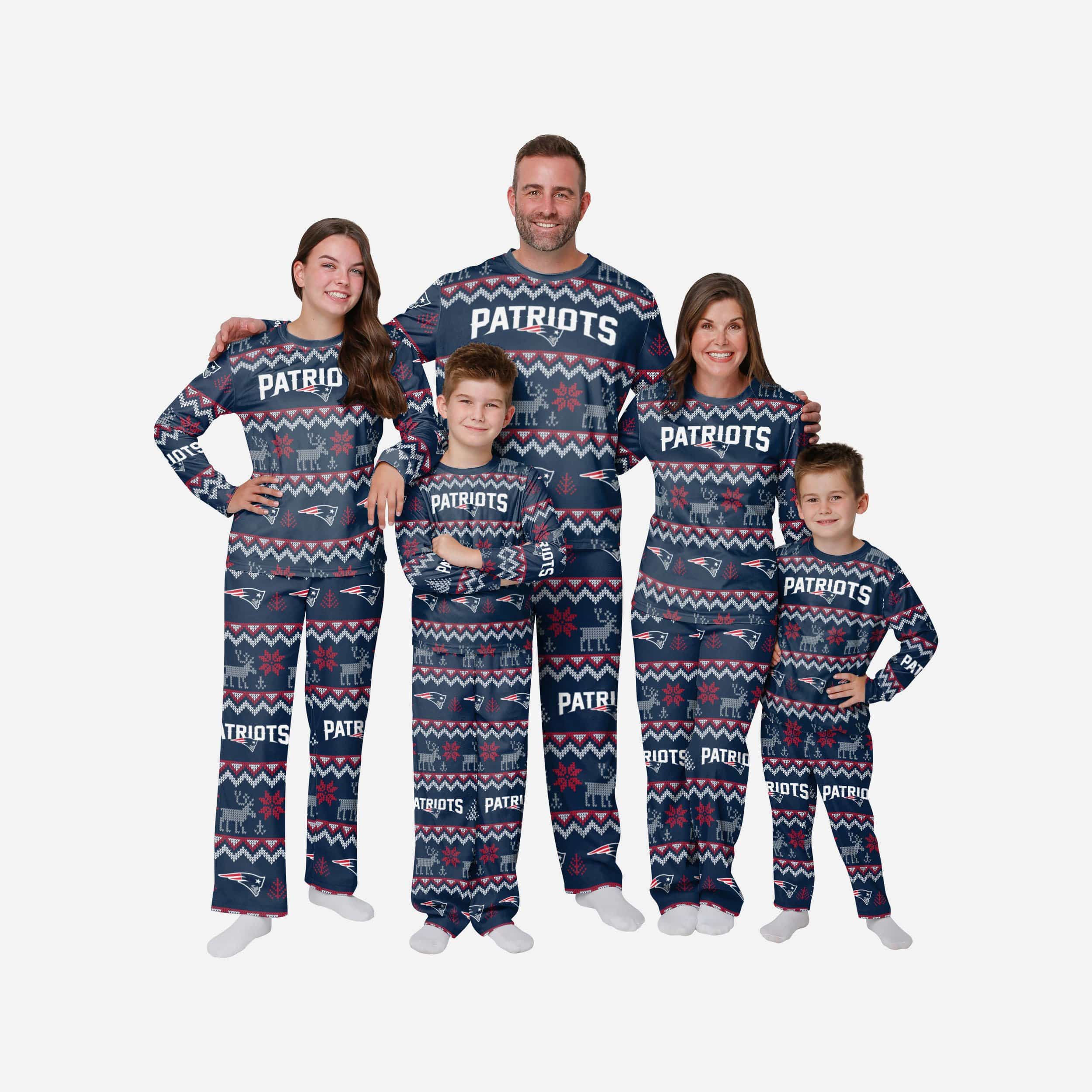 New England Patriots Men's Festive Family Holiday Pajamas