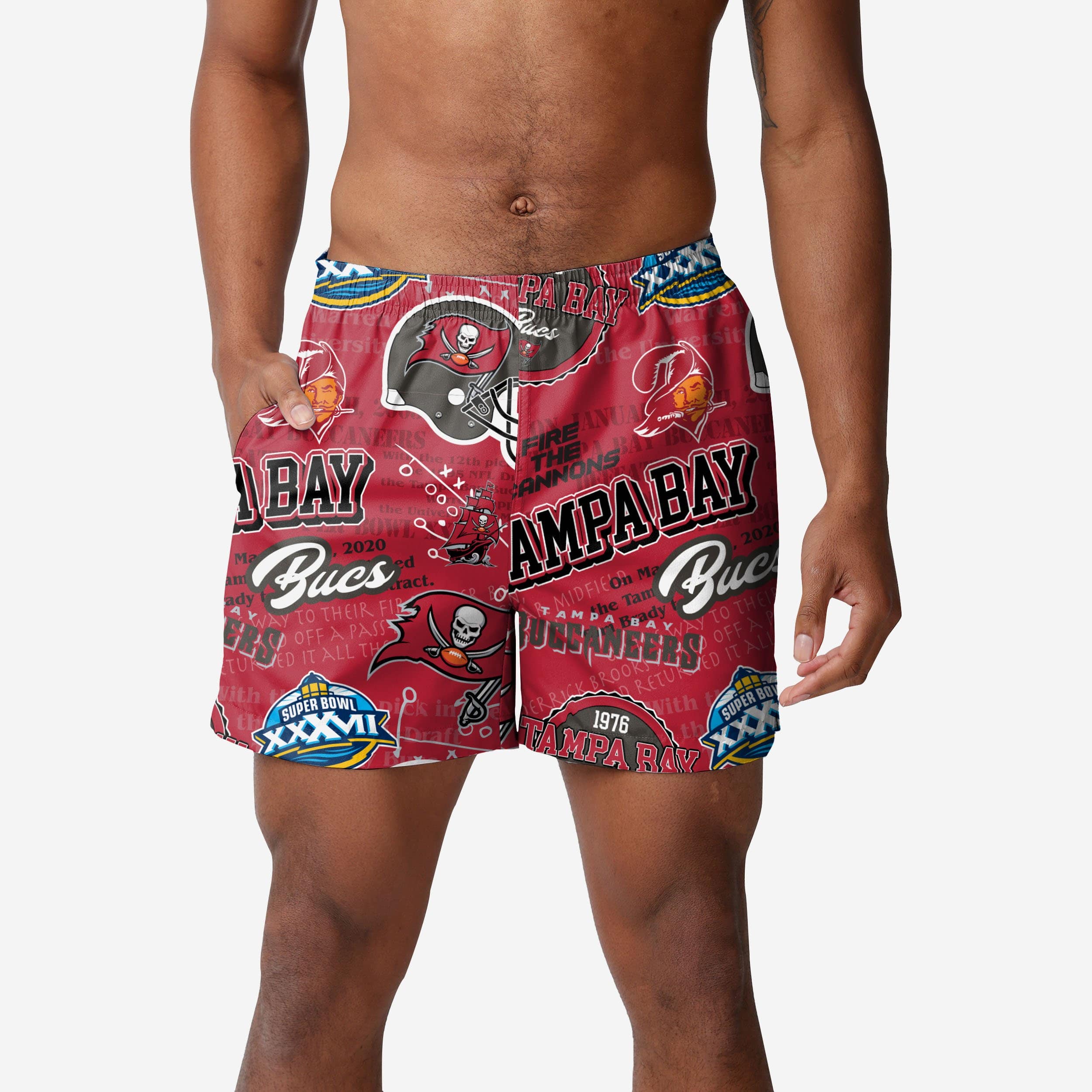 Tampa Bay Buccaneers Logo Rush Swimming Trunks