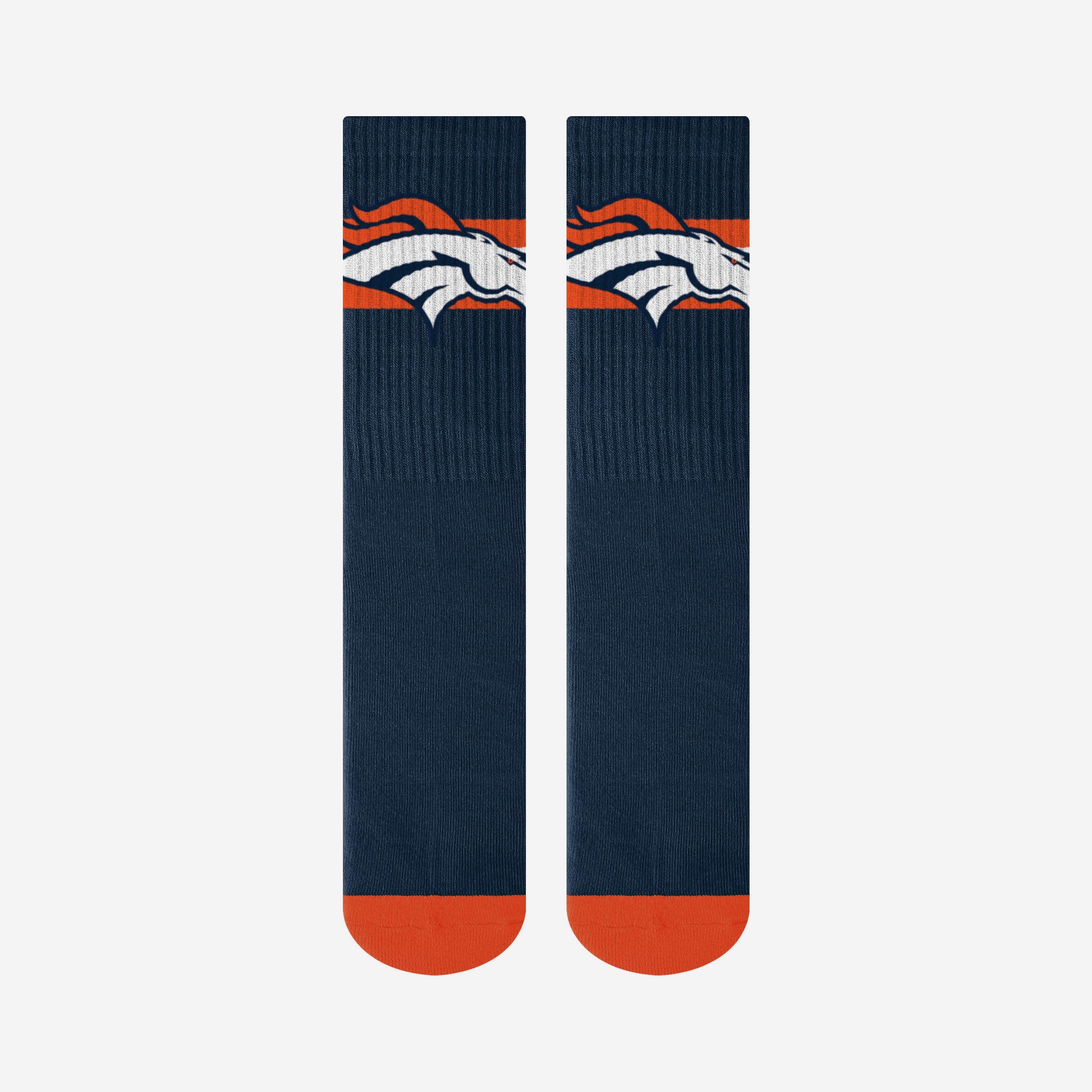 Denver Broncos Stylish Team Stripe Crew Socks - Show Your Team Spirit!