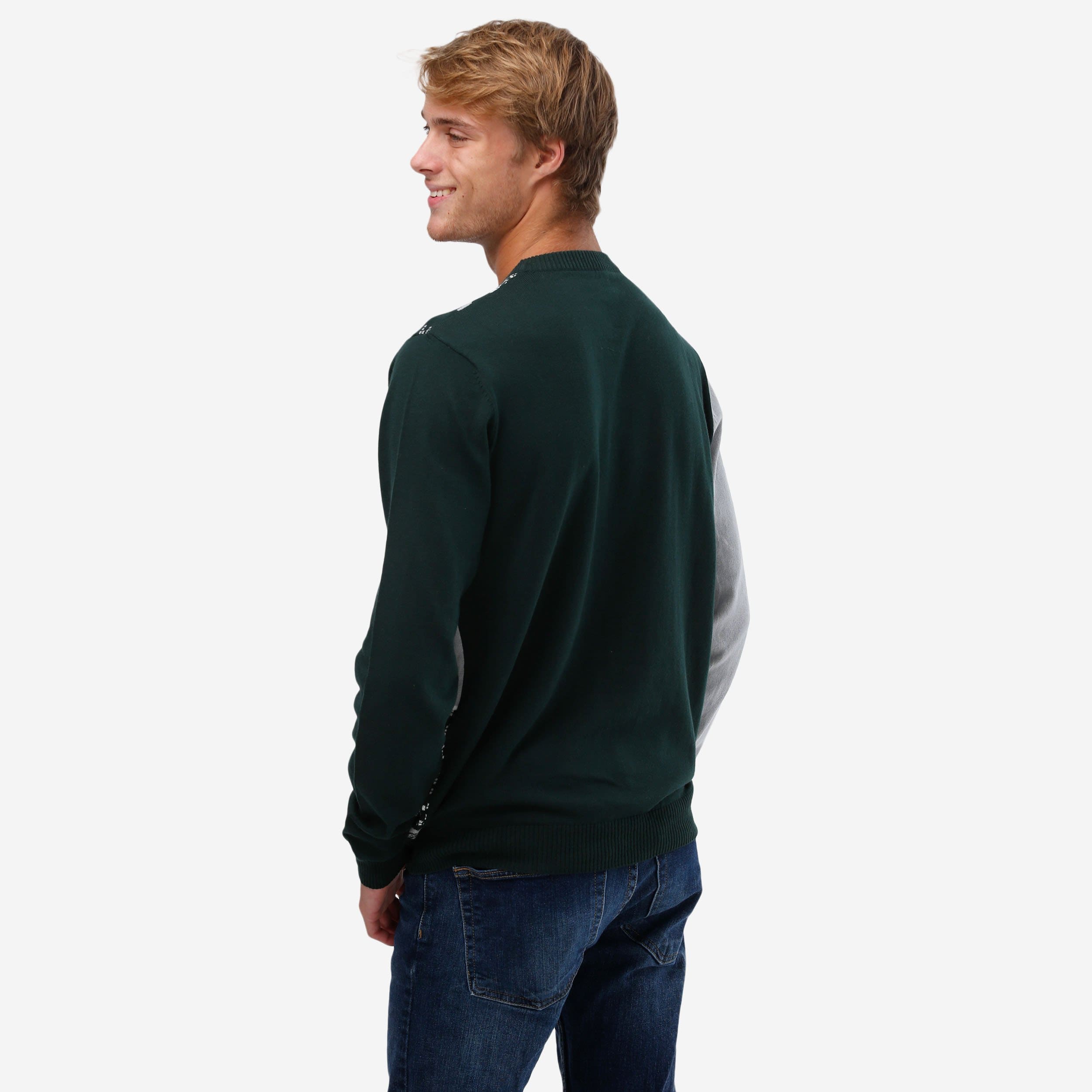 Michigan State Spartans Festive Snowfall Block Sweater