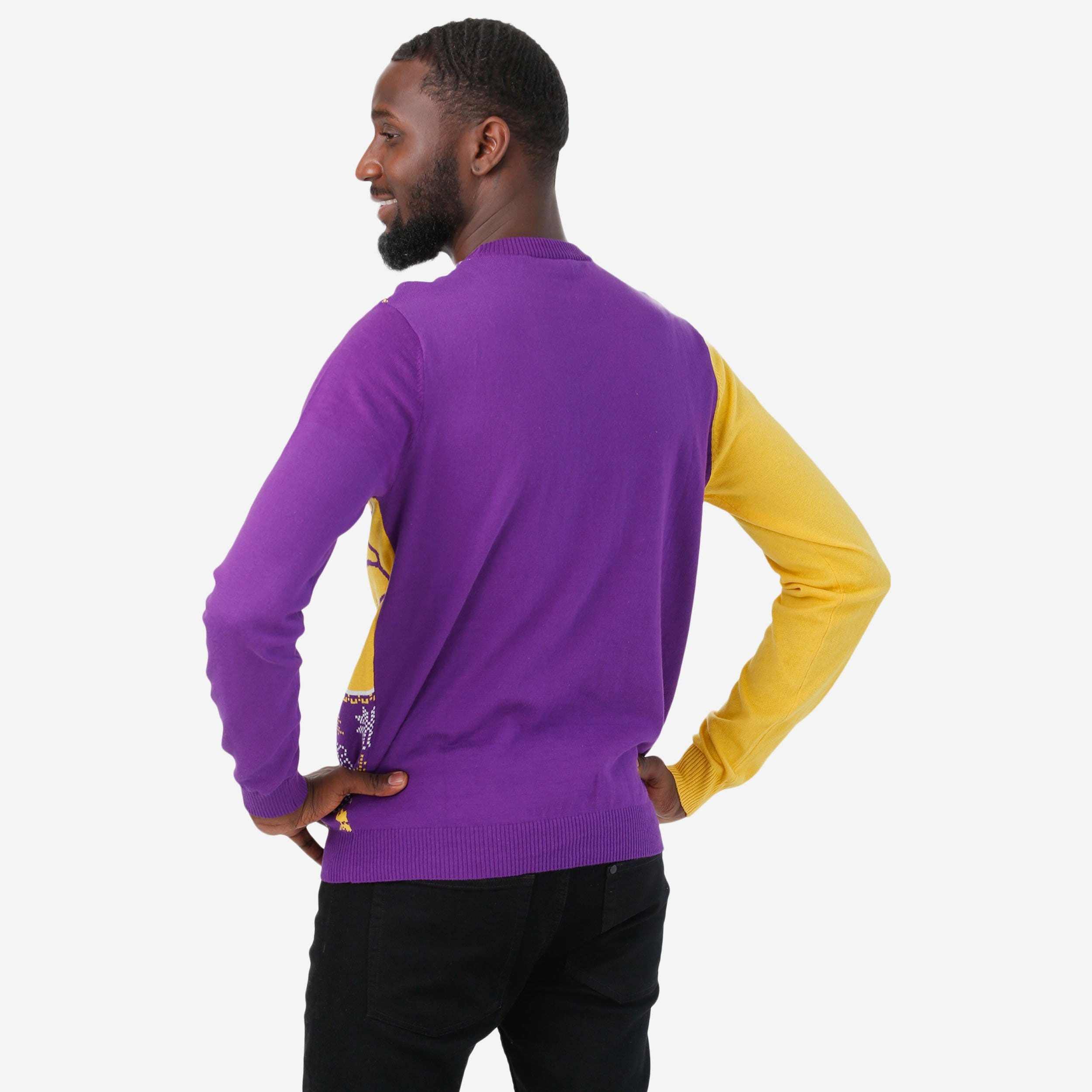 Minnesota Vikings Festive Snowfall Busy Block Sweater