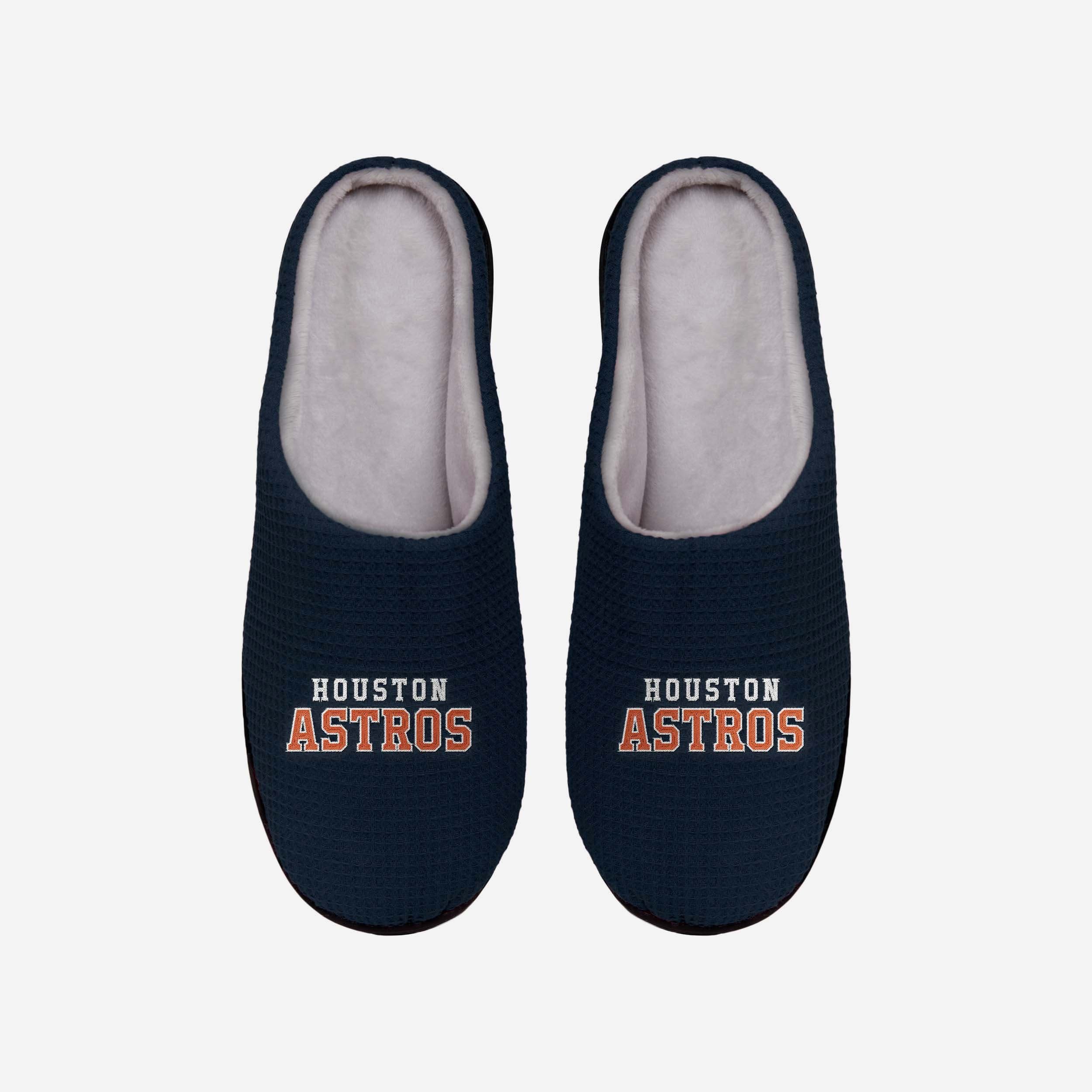 Houston Astros Dreamy Memory Foam Slide Slippers