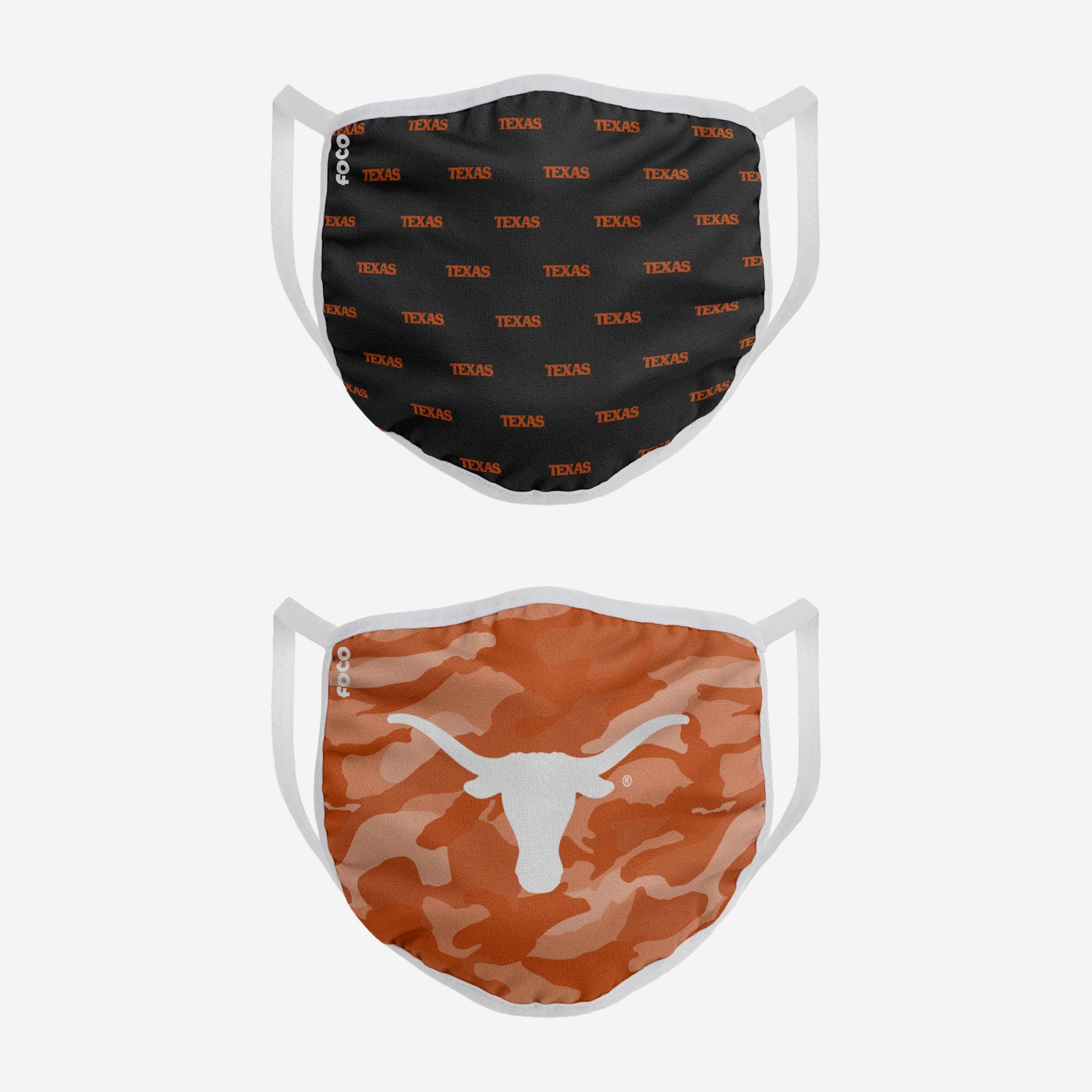 Texas Longhorns Dynamic 2-Pack Face Covers - Show Your Team Spirit!