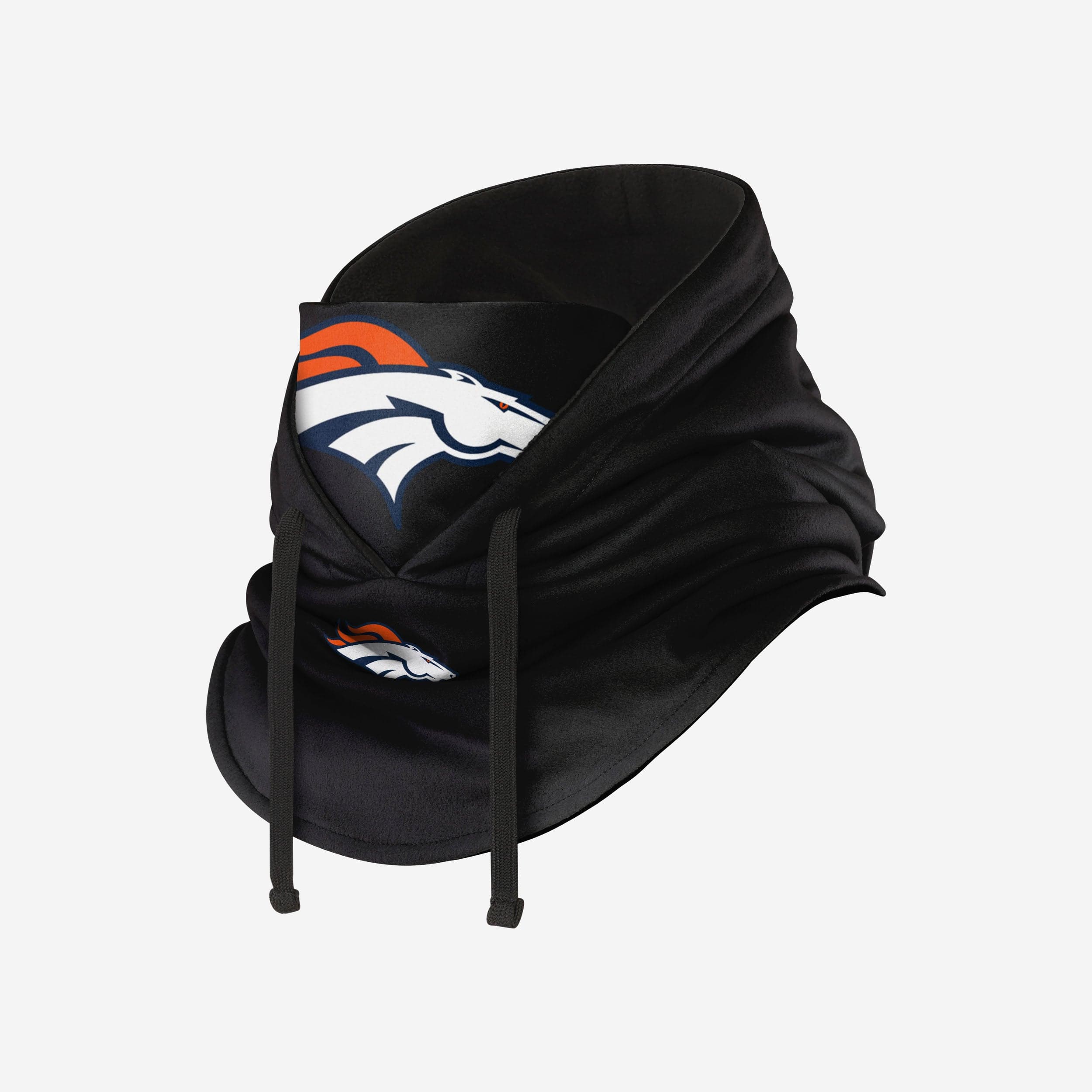 Denver Broncos Black Drawstring Hooded Gaiter - Your Ultimate Winter Essential