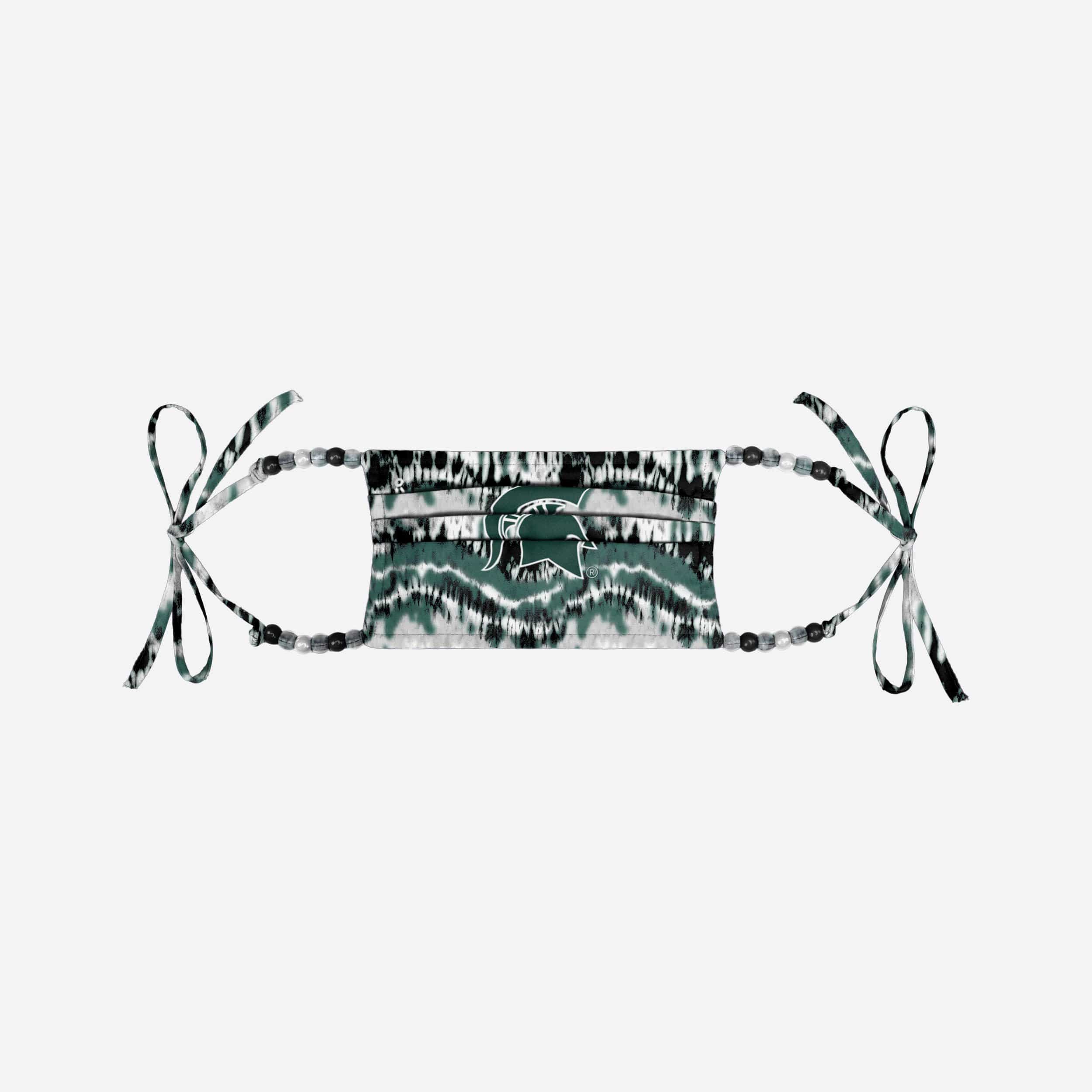 Michigan State Spartans Tie - Dye Beaded Tie - Back Fashion Face Cover