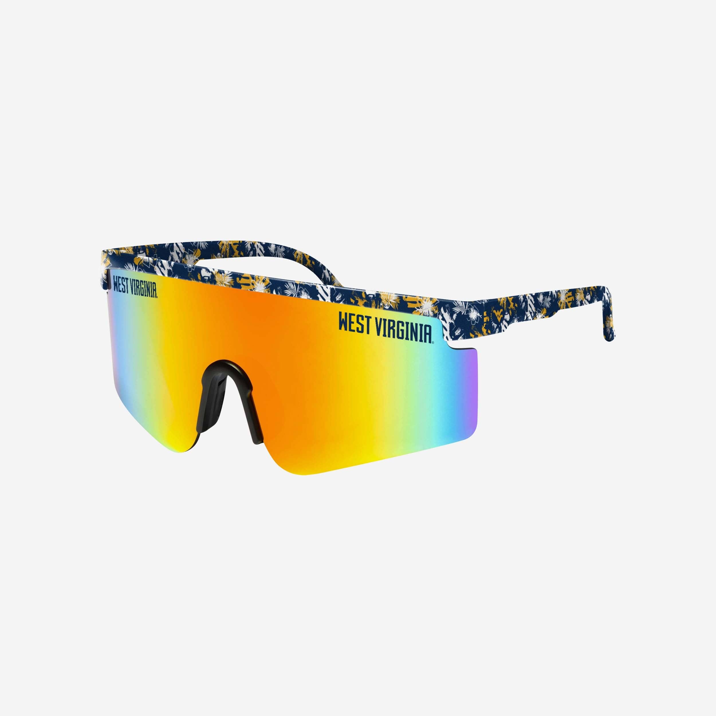 West Virginia Mountaineers Stylish Floral Large Frame Sunglasses