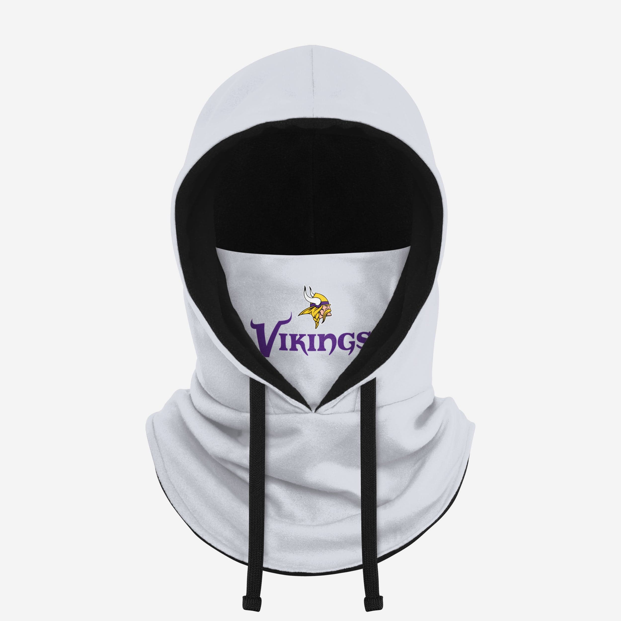 Minnesota Vikings White Drawstring Hooded Gaiter - The Ultimate Winter Essential