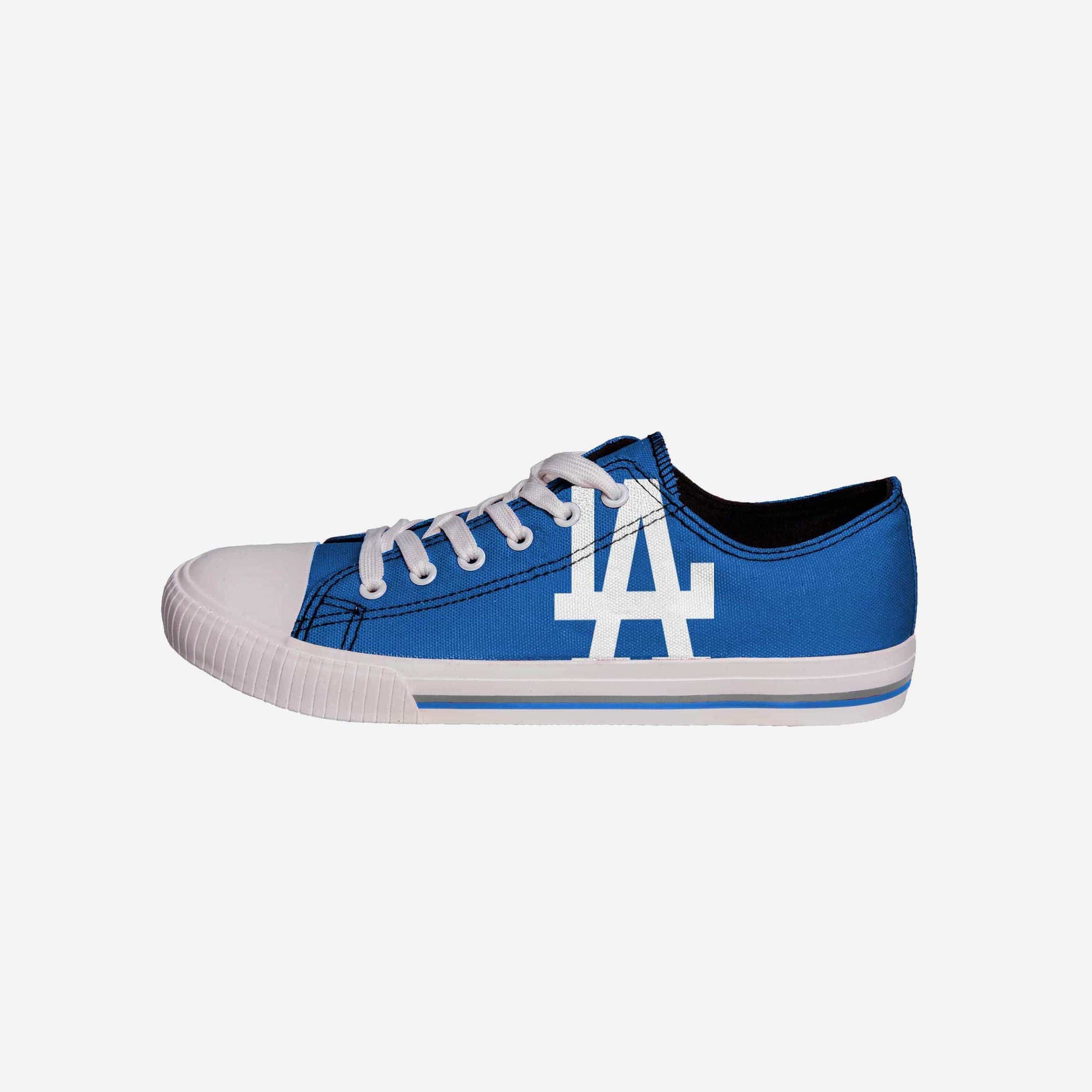 Stylish Los Angeles Dodgers Men's Low-Top Big Logo Canvas Shoes