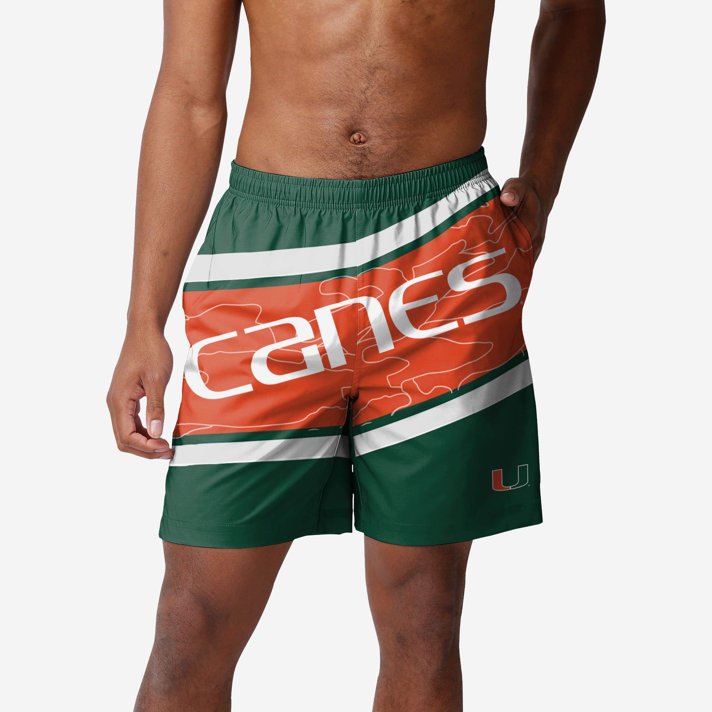 Miami Hurricanes Big Wordmark Swimming Trunks