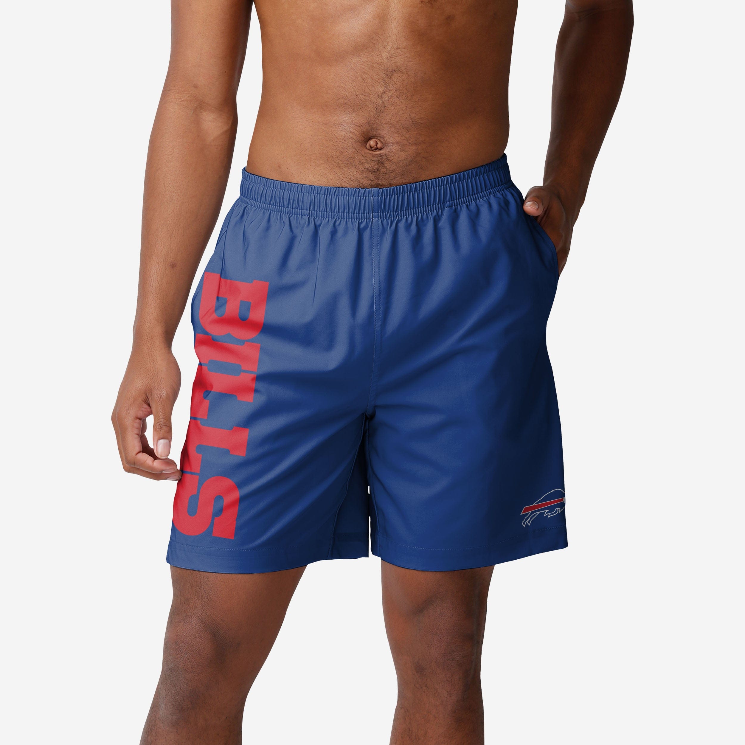 Exciting Buffalo Bills Solid Wordmark Traditional Swimming Trunks