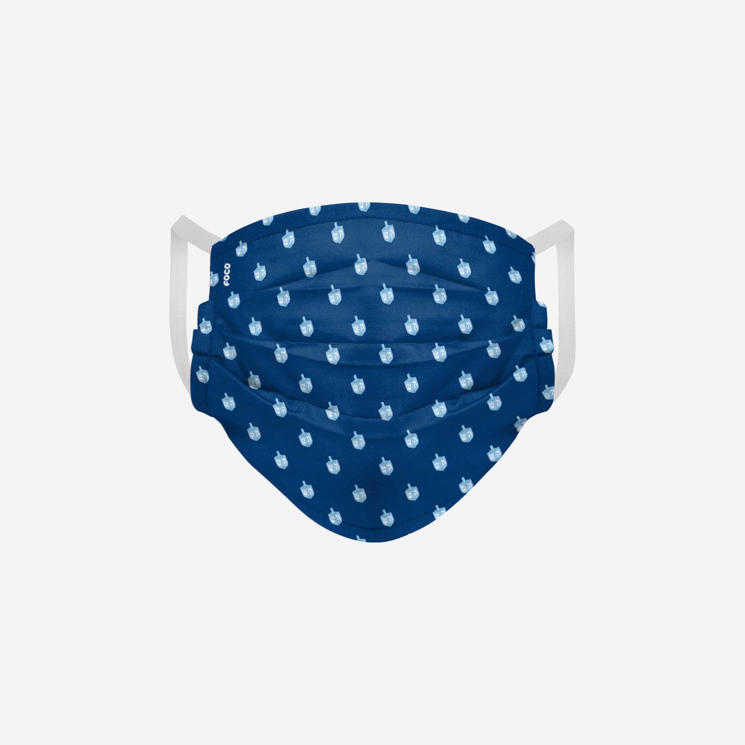 Stylish Mini Print Dreidel Pleated Face Cover - Stand Out in Style!