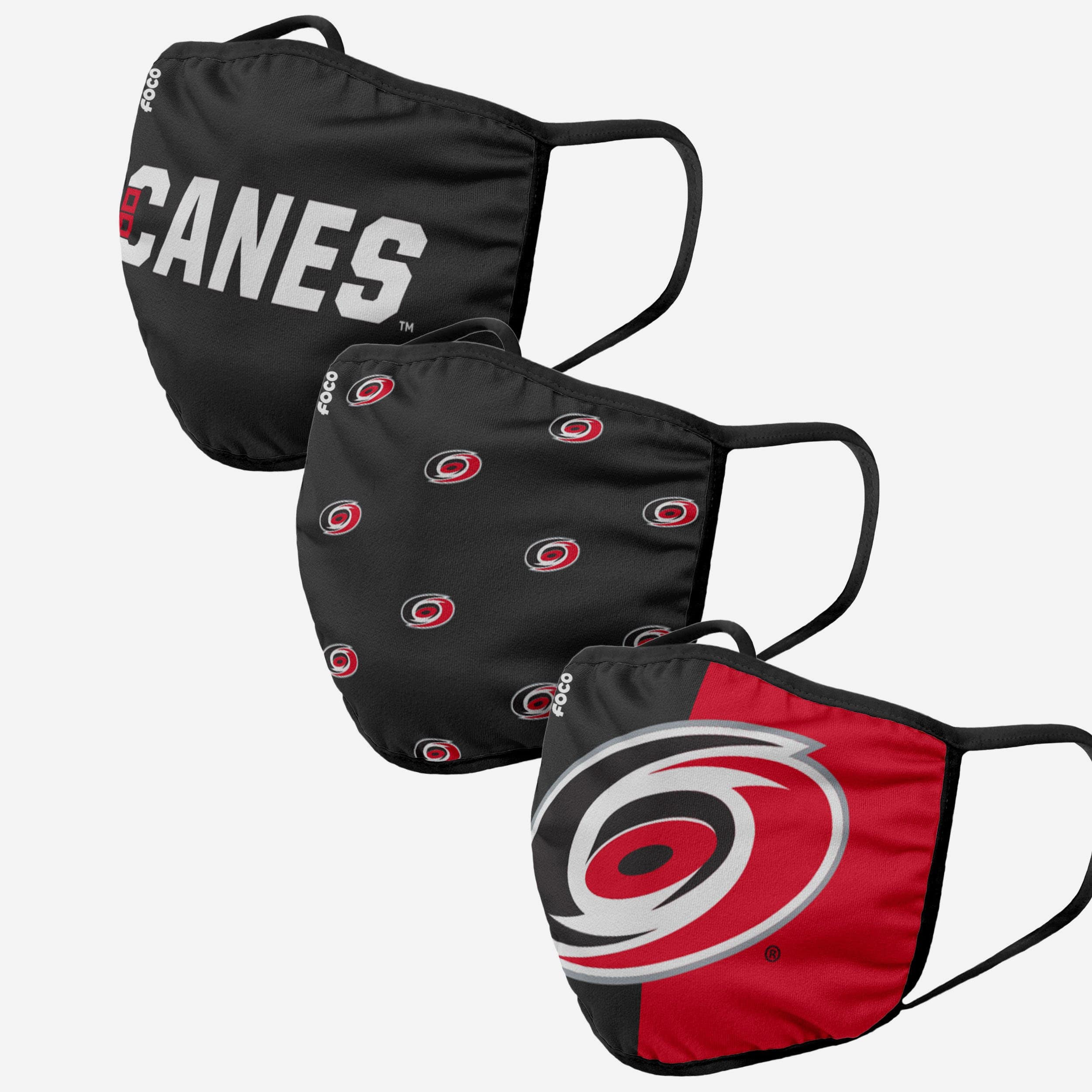 Carolina Hurricanes 3-Pack Stylish Face Covers