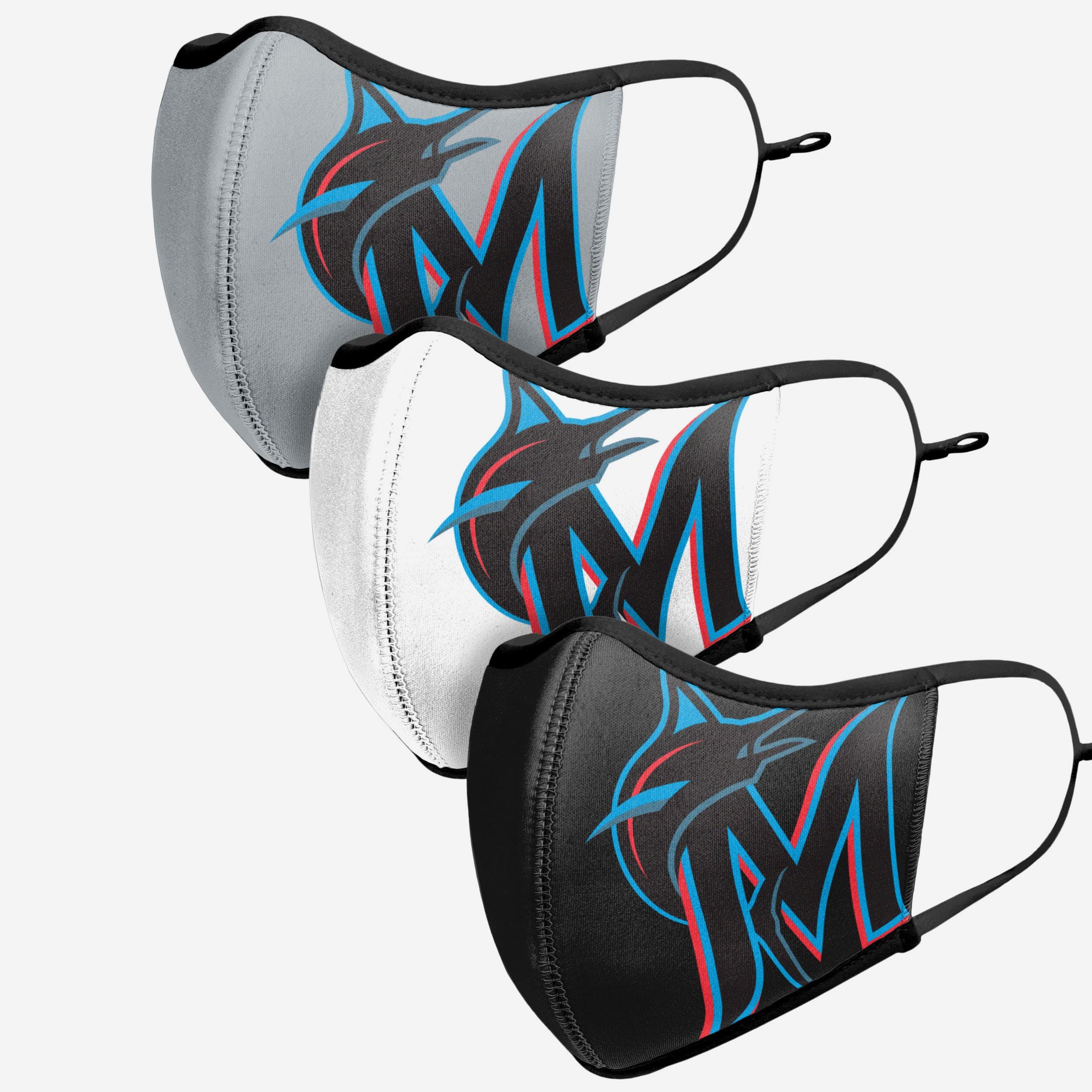Miami Marlins 3-Pack Sporty Face Covers - Represent Your Team in Style!