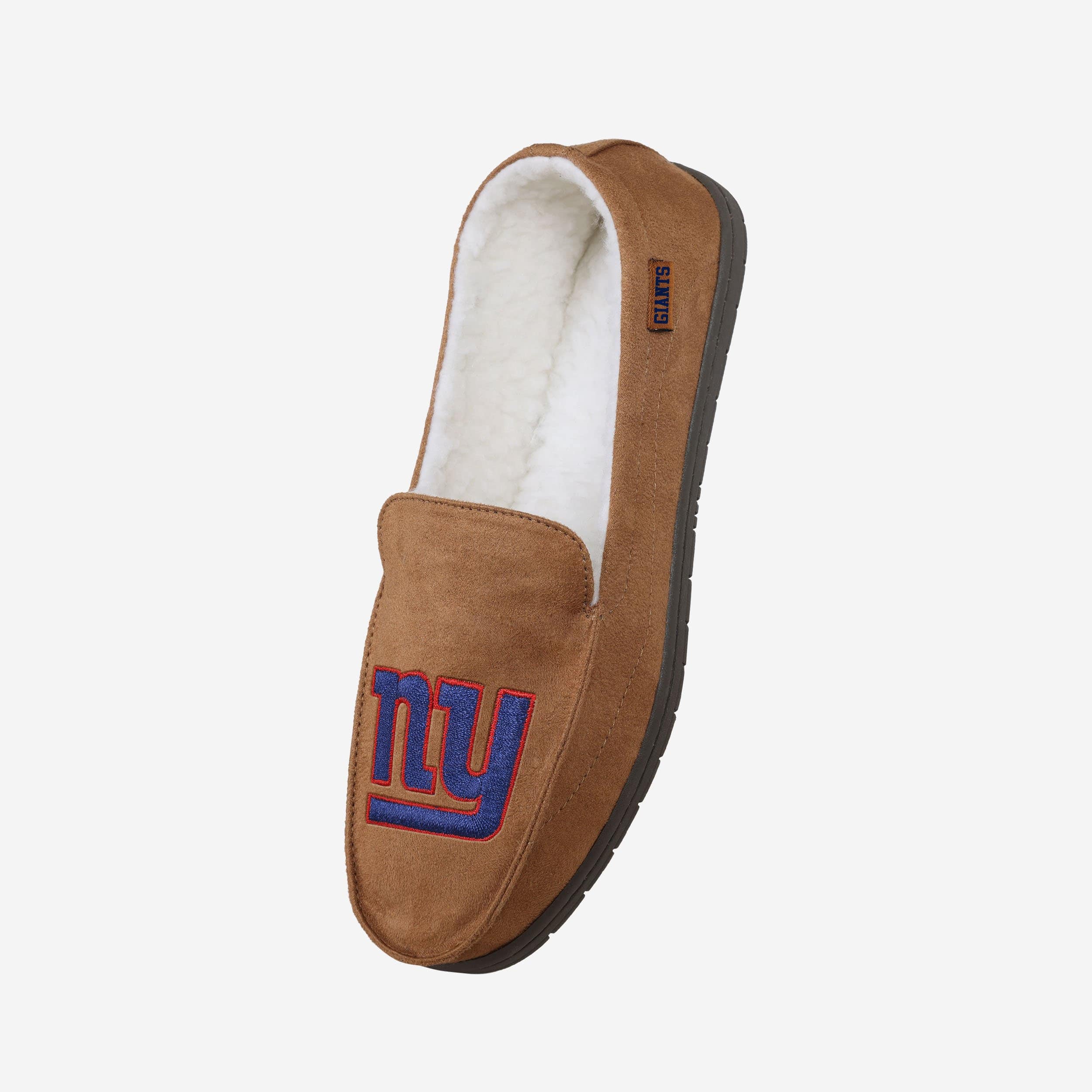 New York Giants Luxury Beige Moccasin Slippers