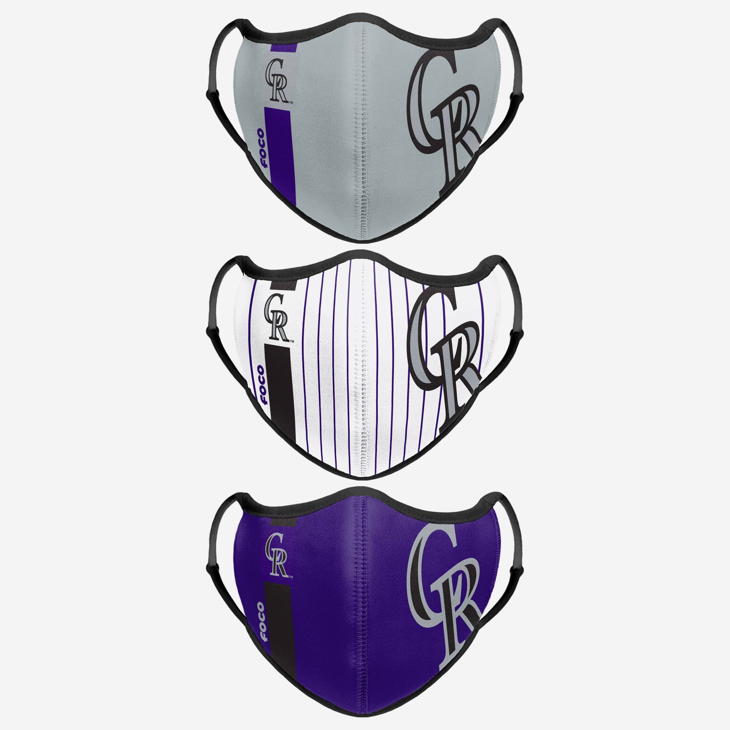 Colorado Rockies Sports 3-Pack Face Cover - Represent Your Team in Style!