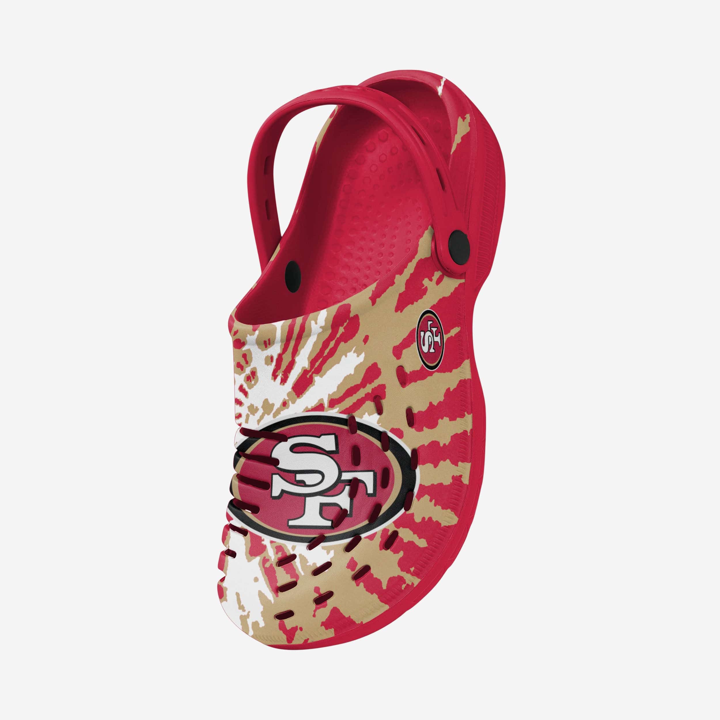 San Francisco 49ers Tie - Dye Strapped Clogs: Groovy Team Spirit!