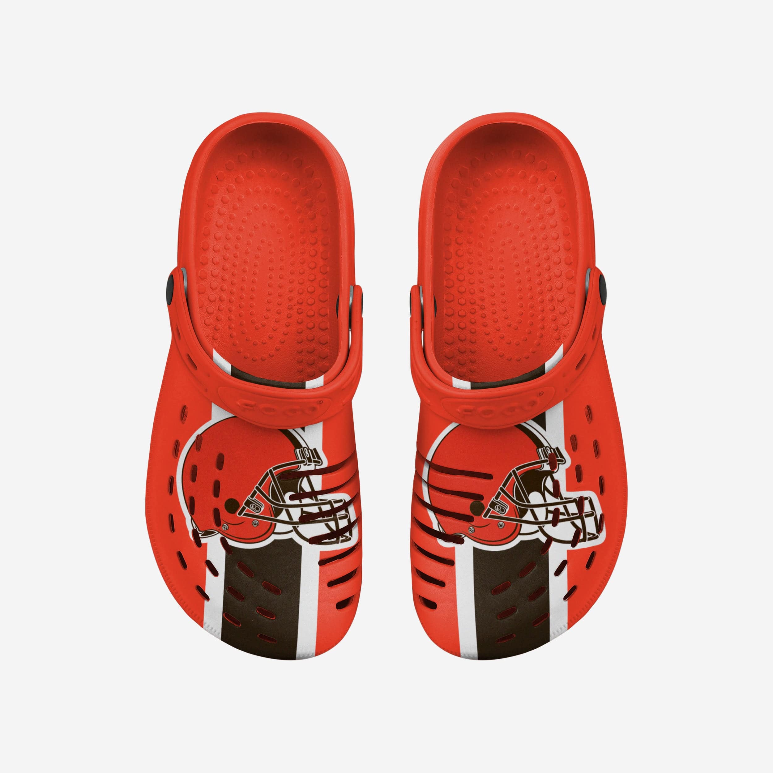 Cleveland Browns Team Stripe Clogs: Stylish Strapped Sports Footwear