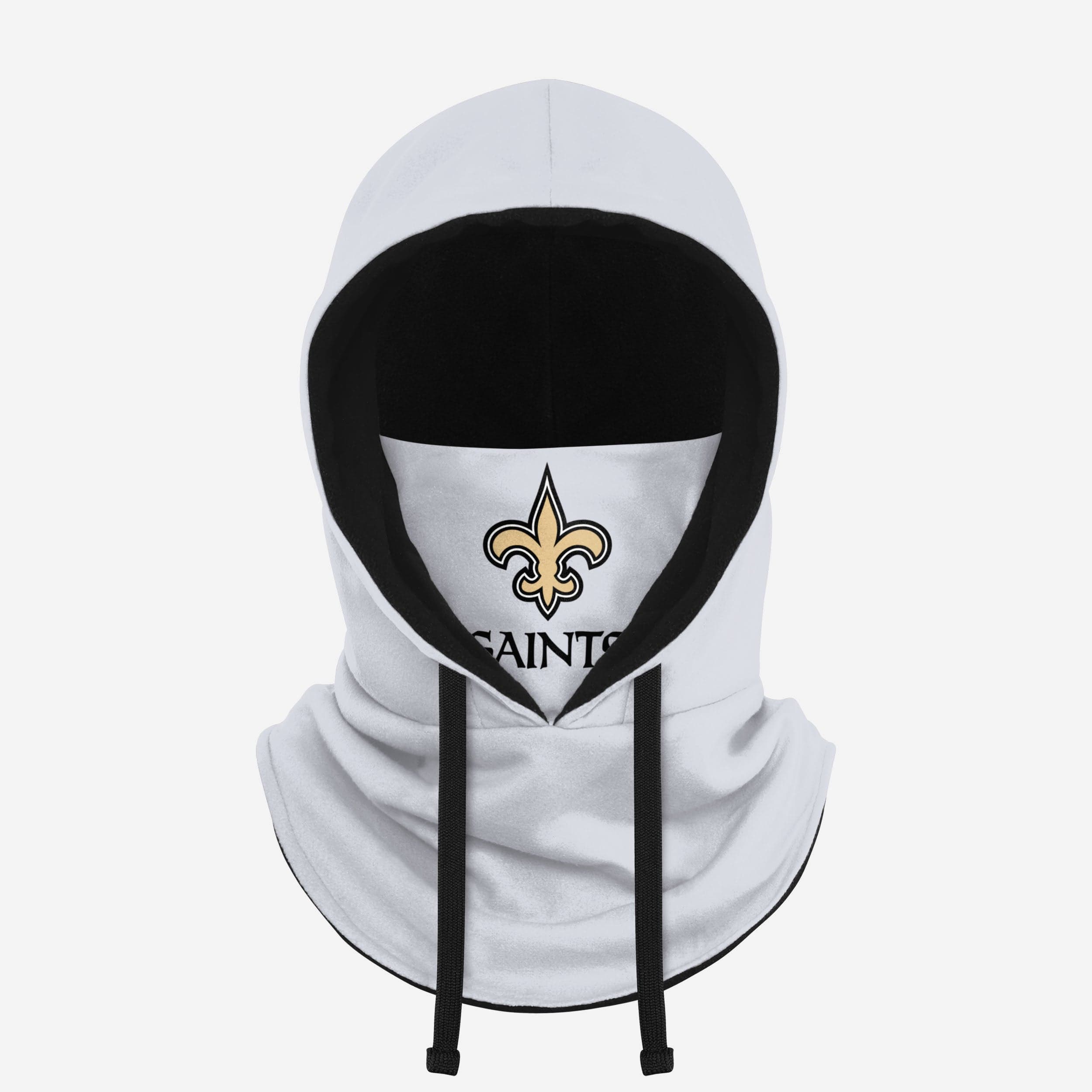 New Orleans Saints White Drawstring Hooded Gaiter - Your Ultimate Winter Essential