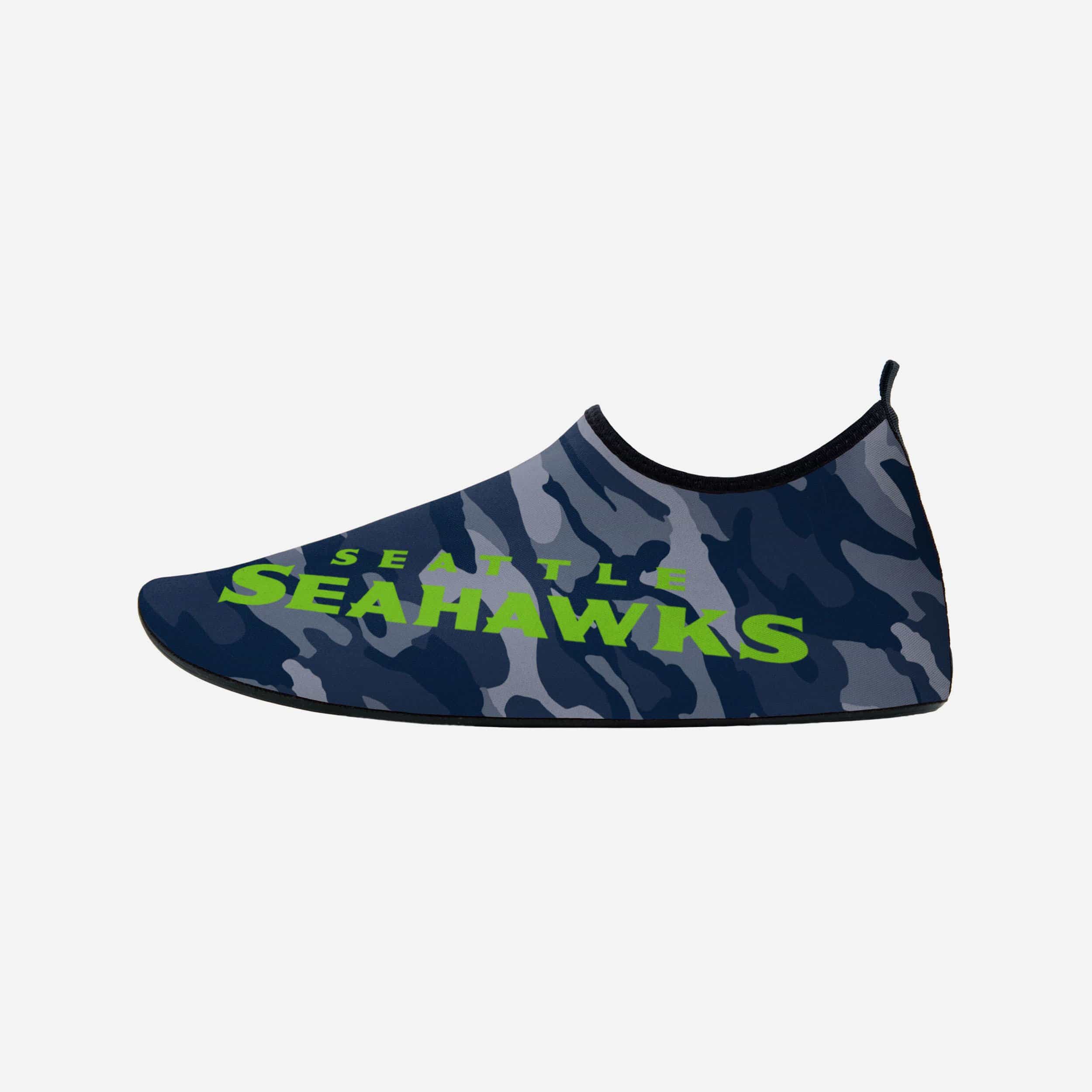 Seattle Seahawks Men's Camo Water Shoes - A Must-Have for Beach Enthusiasts