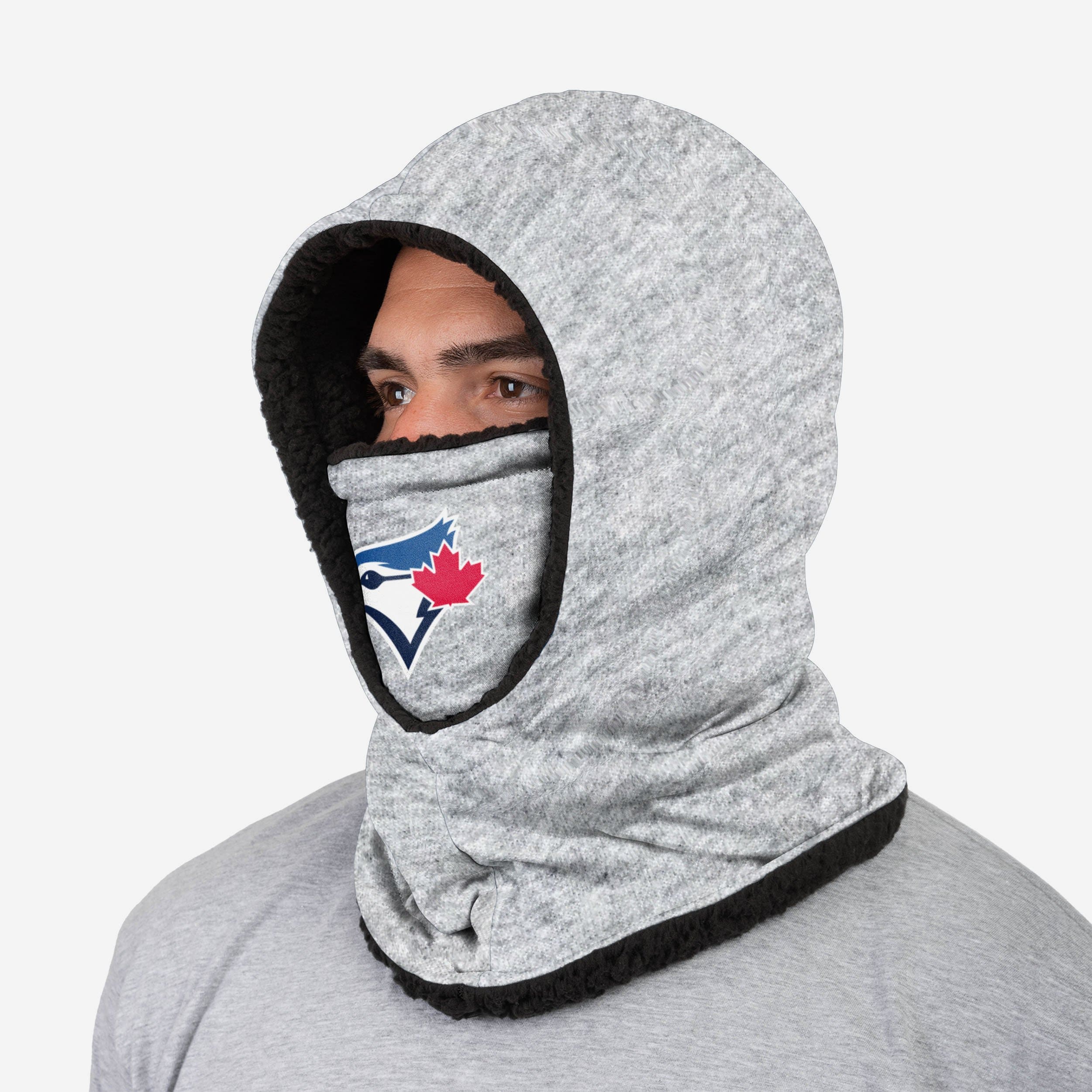 Toronto Blue Jays Heather Grey Big Logo Hooded Gaiter - Your Ultimate Cold-Weather Essential
