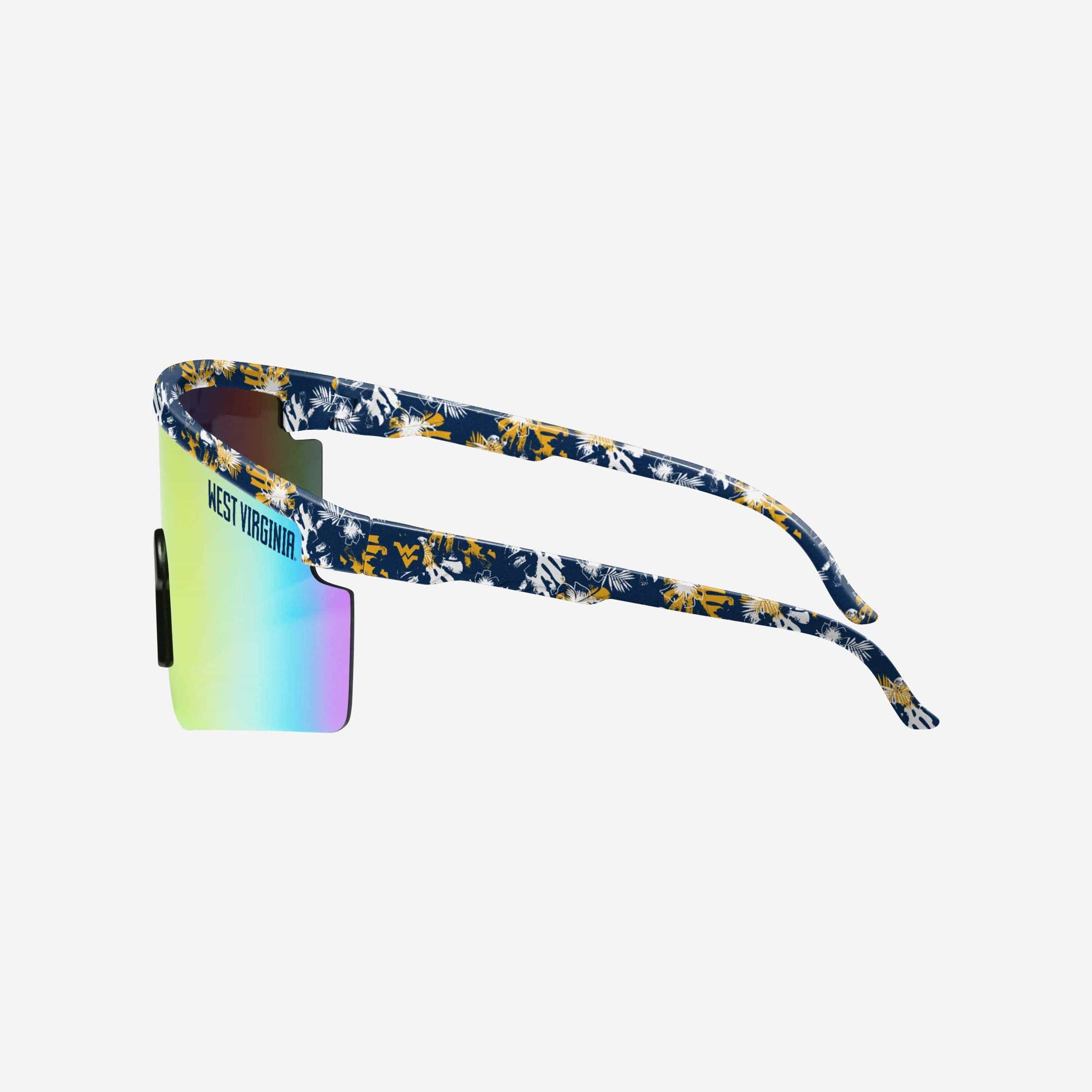 West Virginia Mountaineers Stylish Floral Large Frame Sunglasses