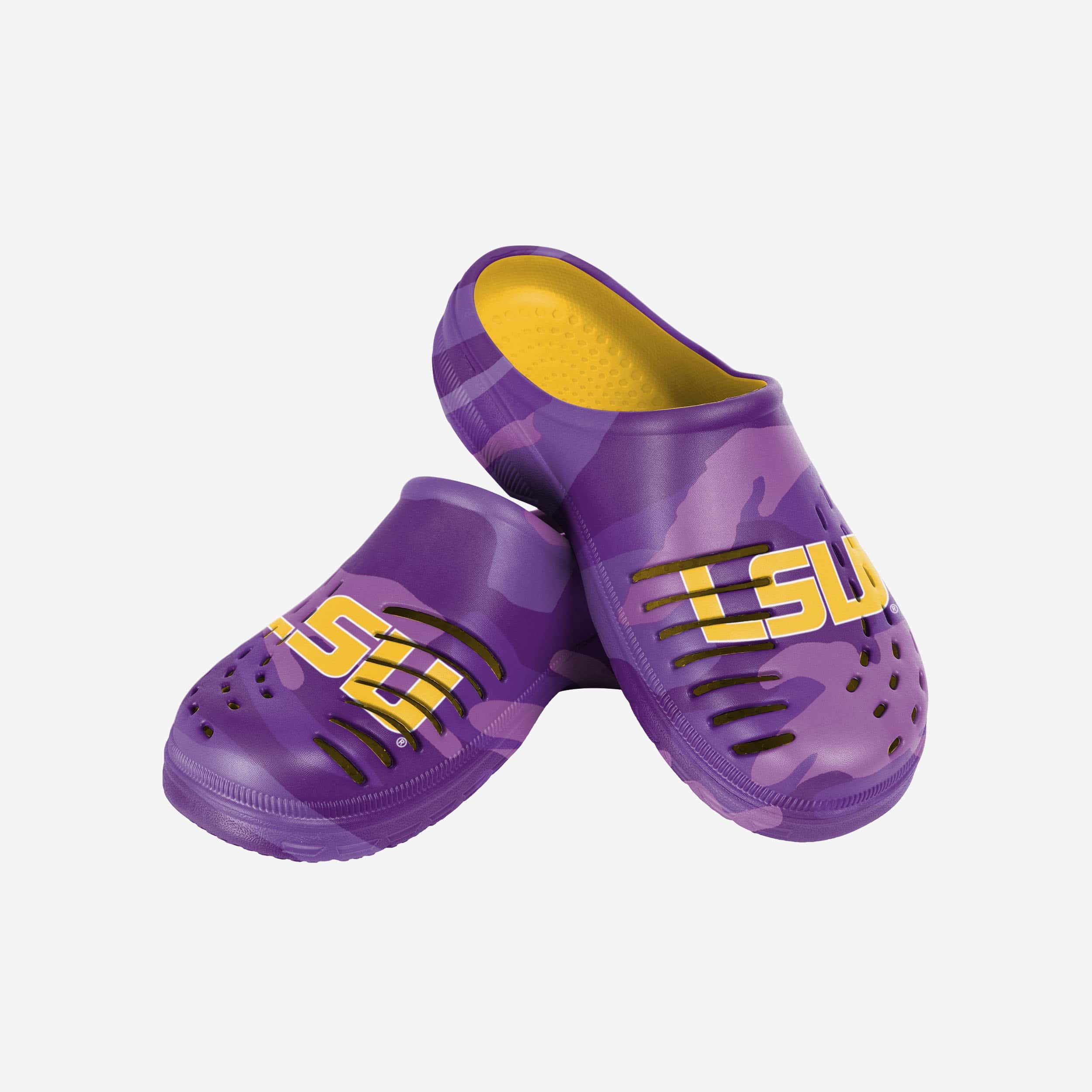 LSU Tigers Tonal Camo Clogs - Show Your Fandom!