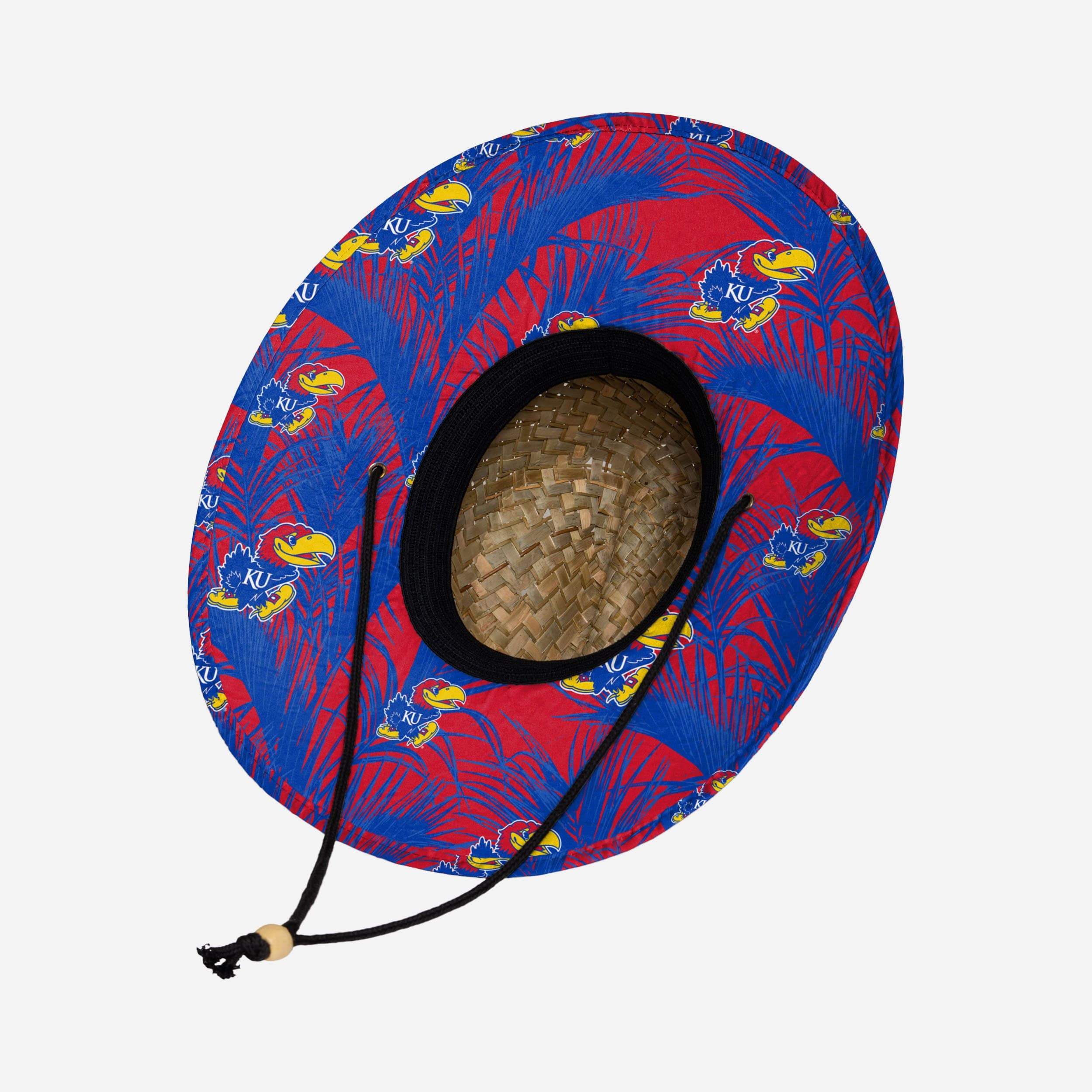Hot Kansas Jayhawks Floral Straw Hat for Summer