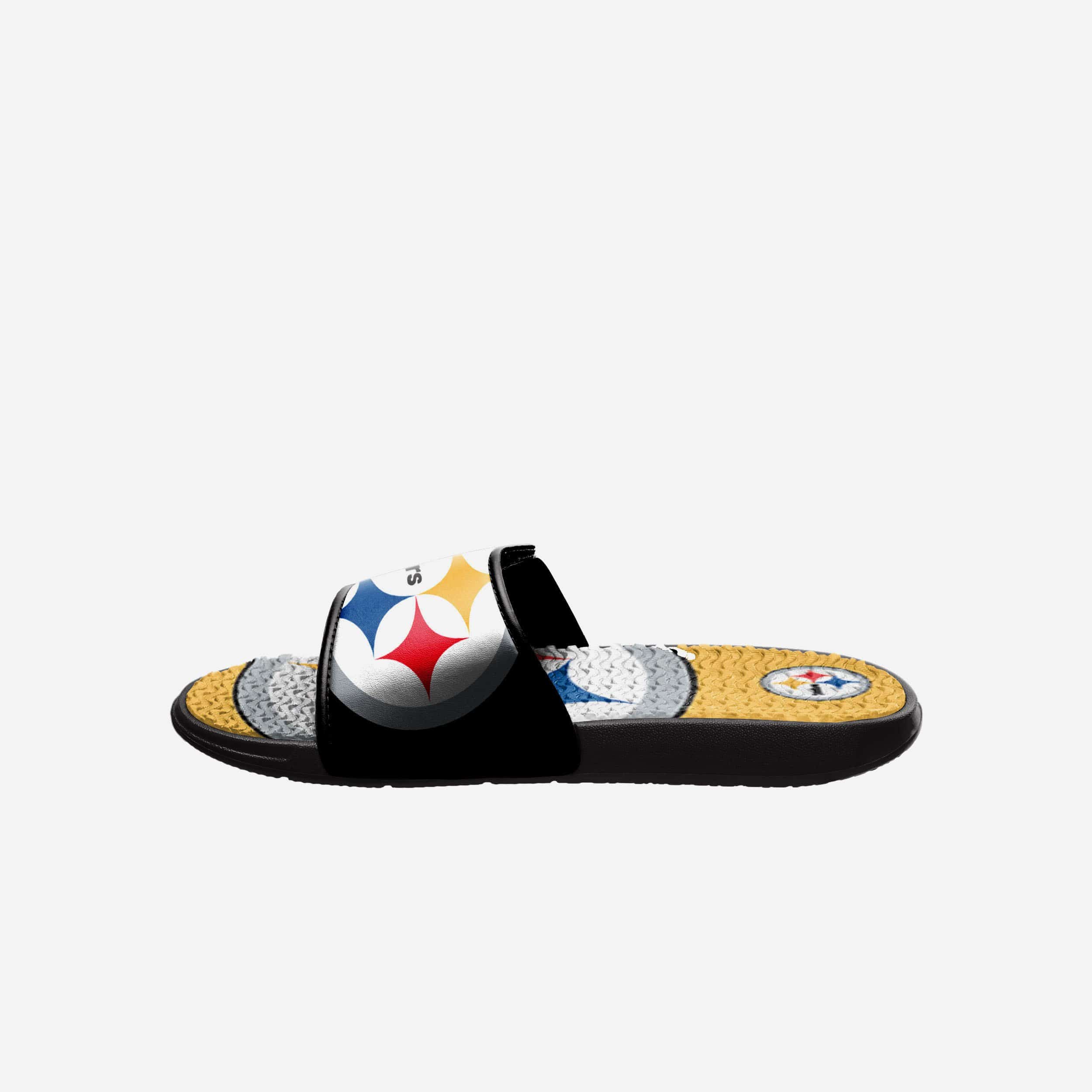 Pittsburgh Steelers Stunning Colorblock Big Logo Gel Slides