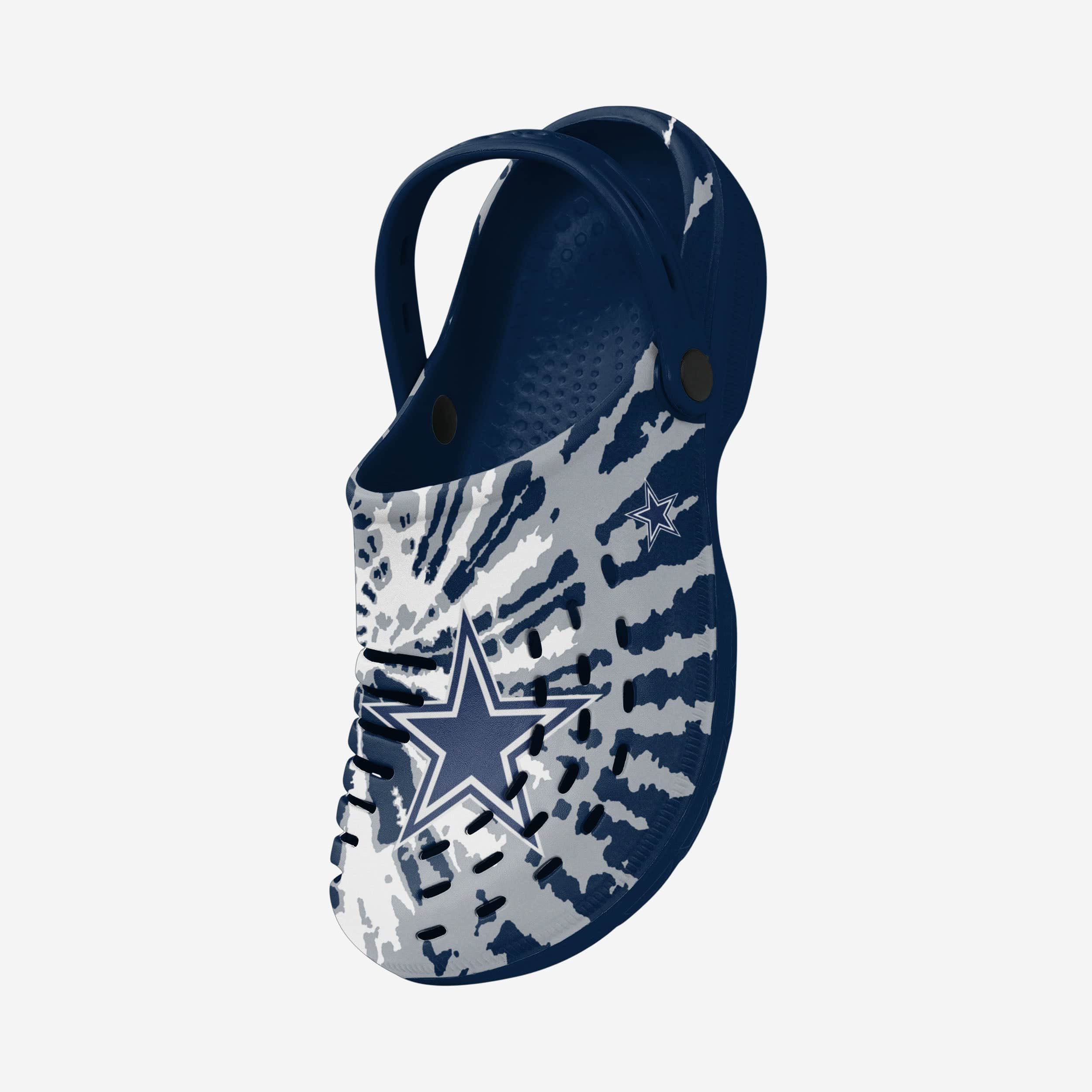 Dallas Cowboys Tie - Dye Strappy Clogs: A Groovy Game - Changer