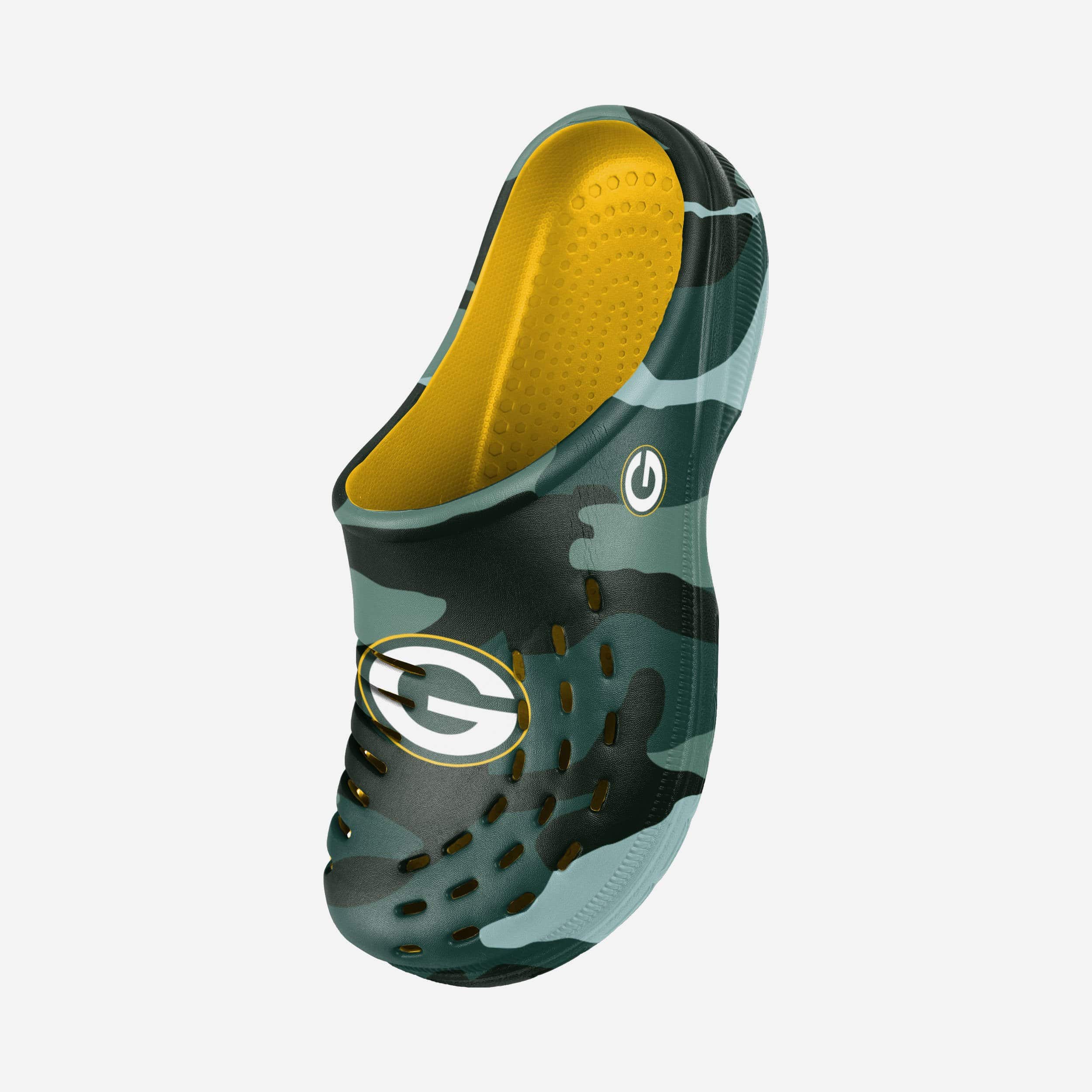 Green Bay Packers Tonal Camo Clogs - Show Your Team Spirit!
