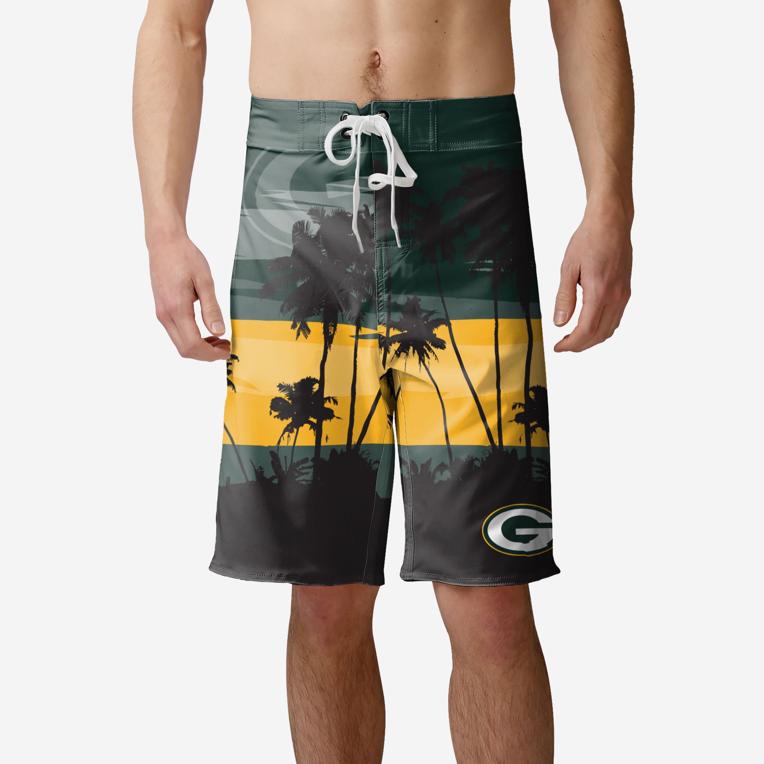 Green Bay Packers Stylish Sunset Boardshorts