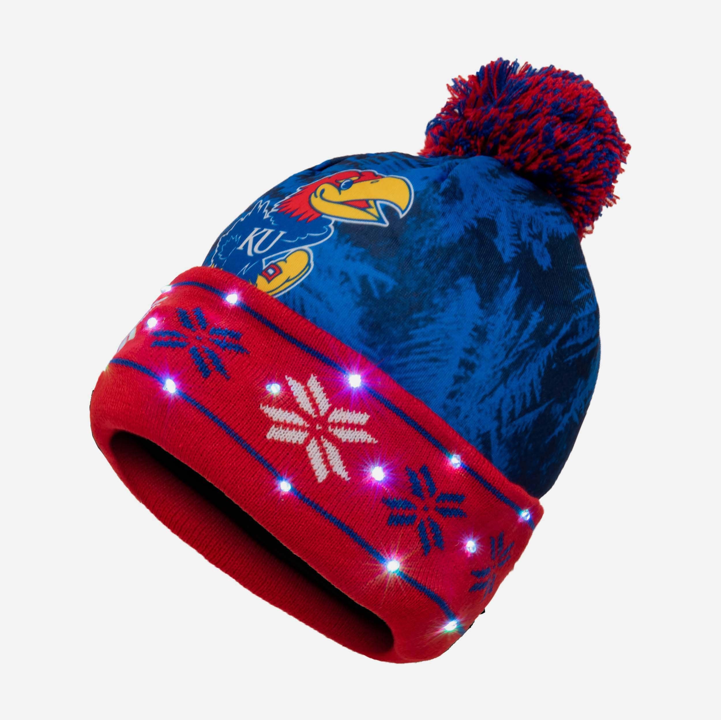 Kansas Jayhawks Big Logo LED Lit Beanie - Light Up Your Team Spirit!