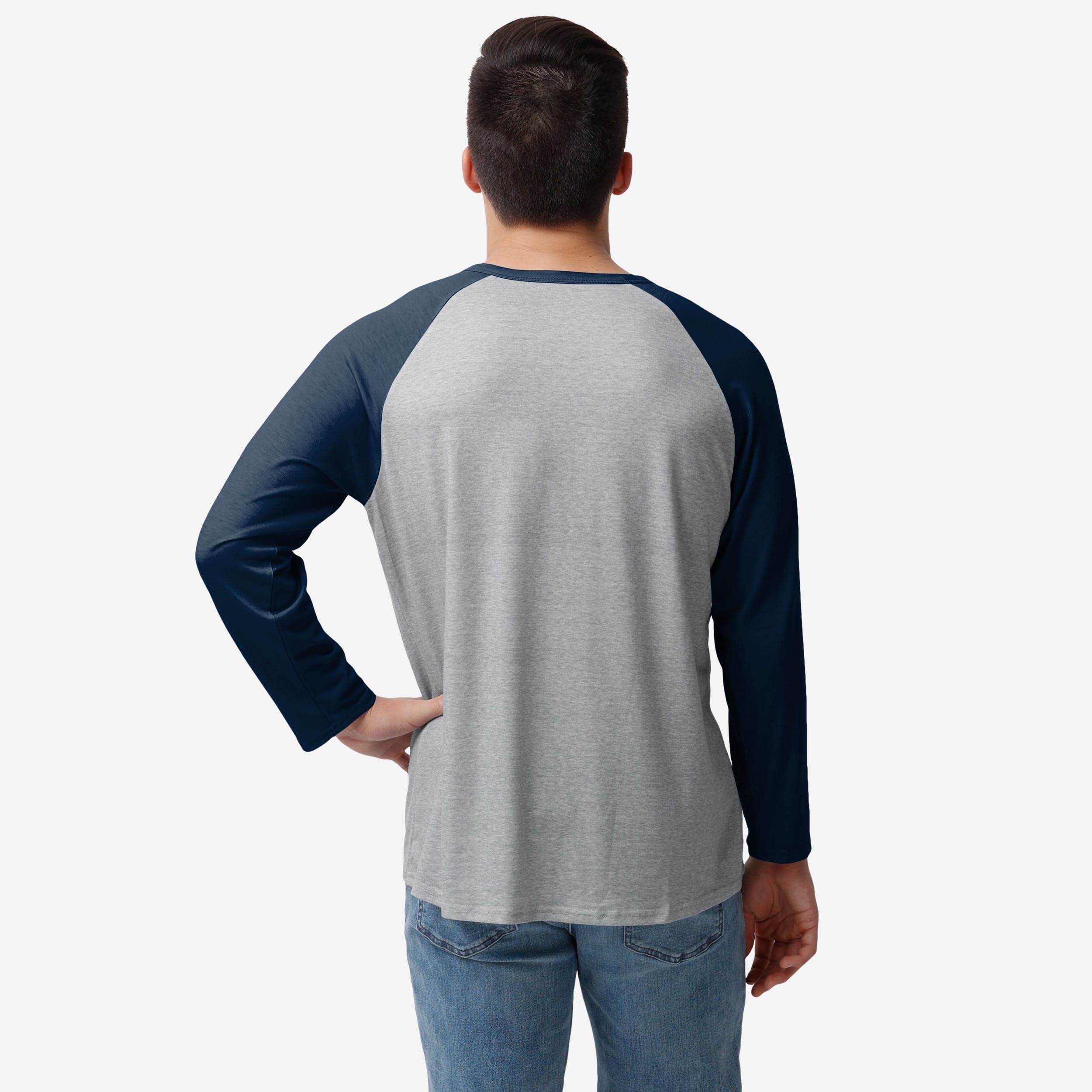 Stylish Seattle Seahawks Gray Long Sleeve Henley with Team Logo