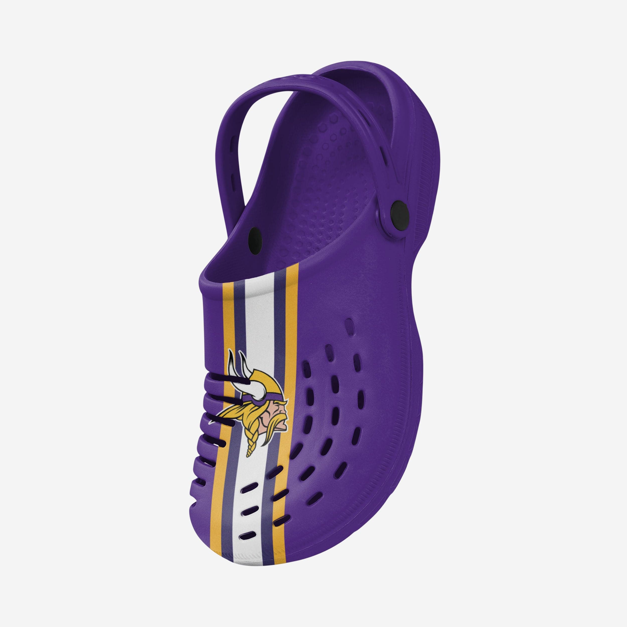 Minnesota Vikings Team Stripe Clogs: Stylish Sports Footwear with Straps