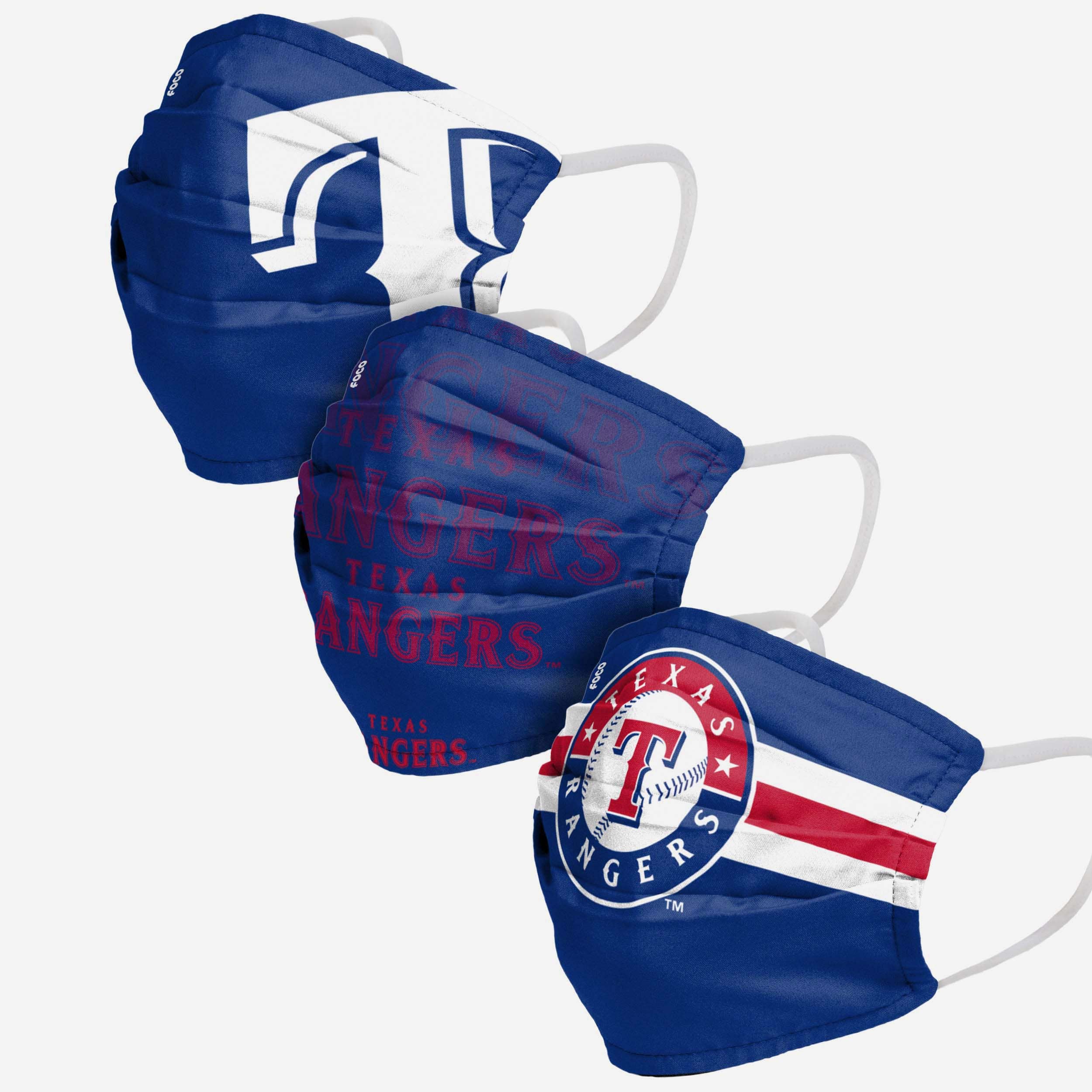 Texas Rangers Matchday 3-Pack Face Cover - Represent Your Team in Style!