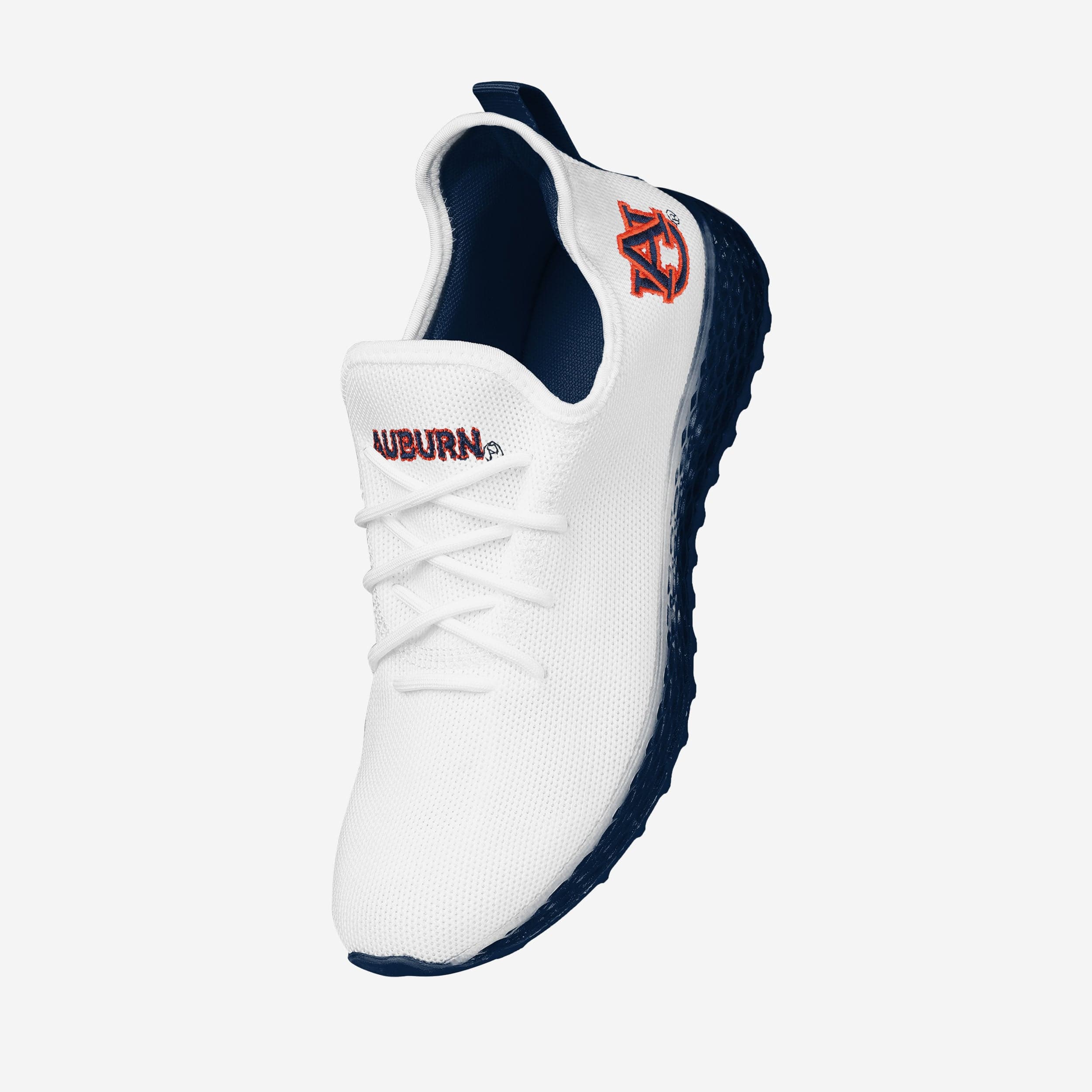 Auburn Tigers Gradient Midsole White Sneakers - Game Day Style!