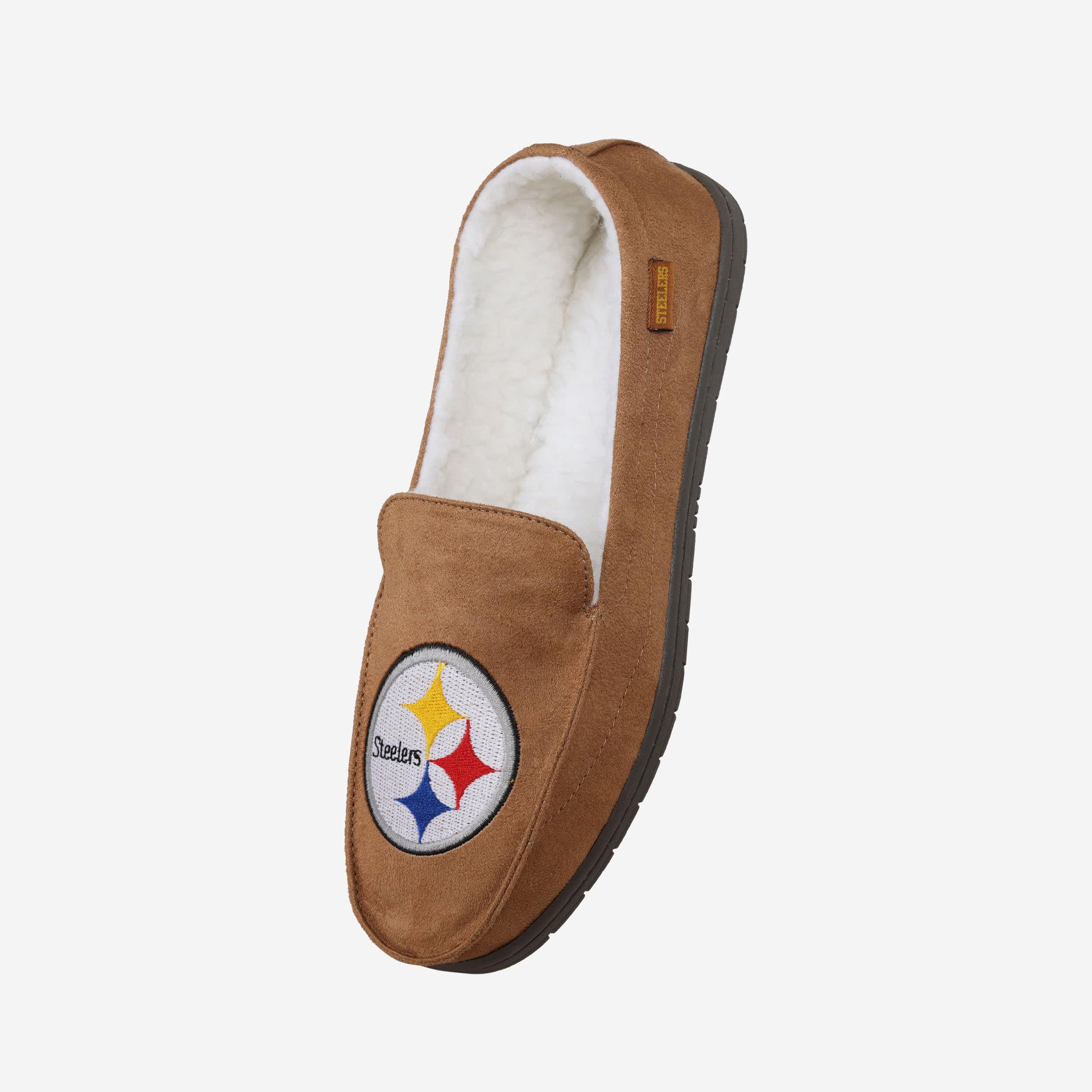 Pittsburgh Steelers Luxury Beige Moccasin Slippers